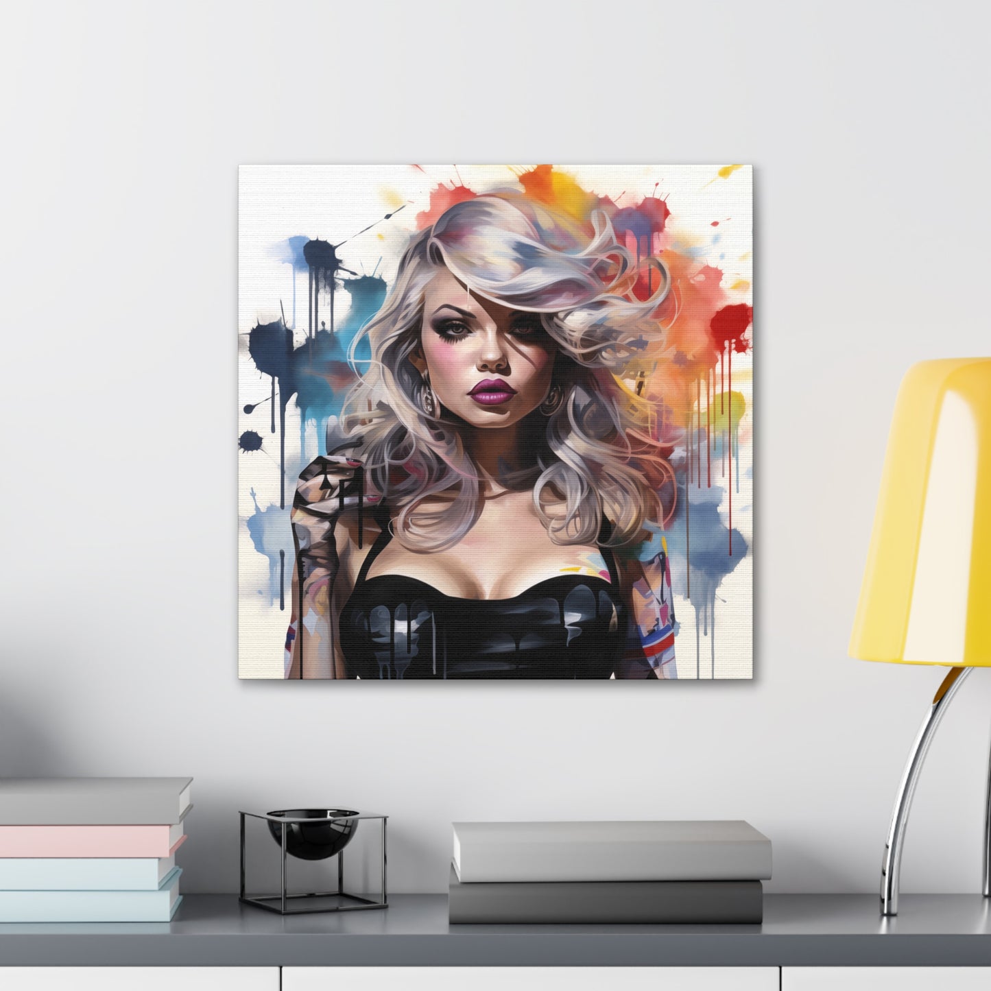 Canvas Wall Art, Gallery Wrapped Pop Art, Femme Doll Wall Art – Zephyr