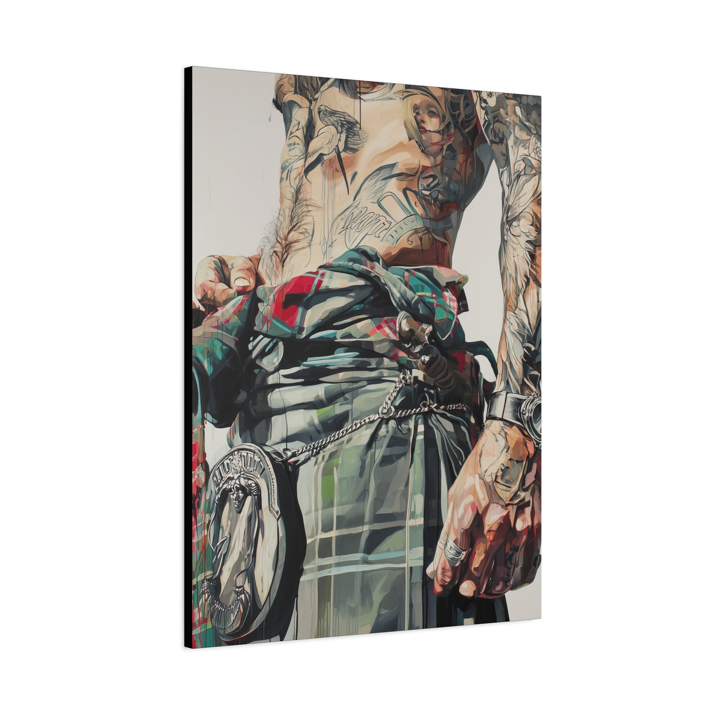 Gallery Wrapped Canvas, Kilts and Carnage Art Canvas, Erotic Pinup Art Canvas – Fraser