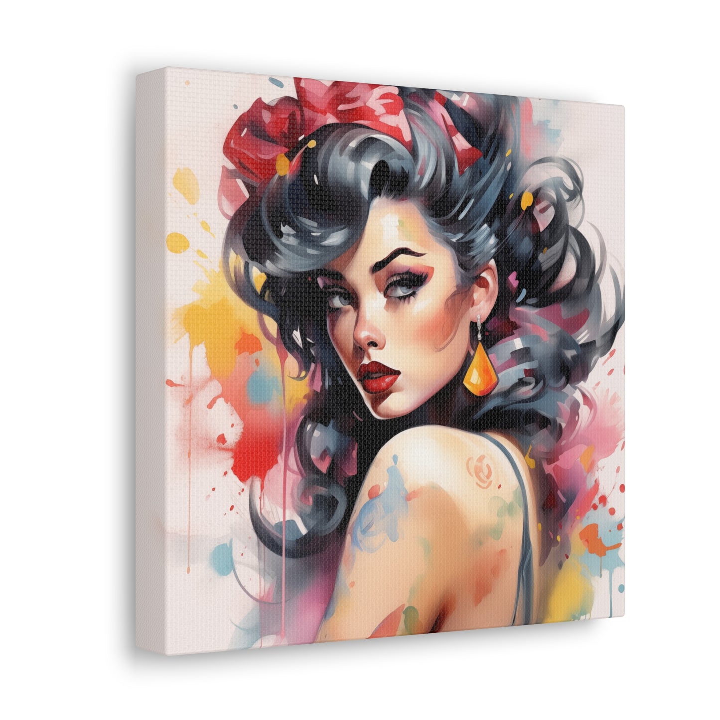 Canvas Wall Art, Gallery Wrapped Pop Art, Femme Doll Wall Art – Genevieve