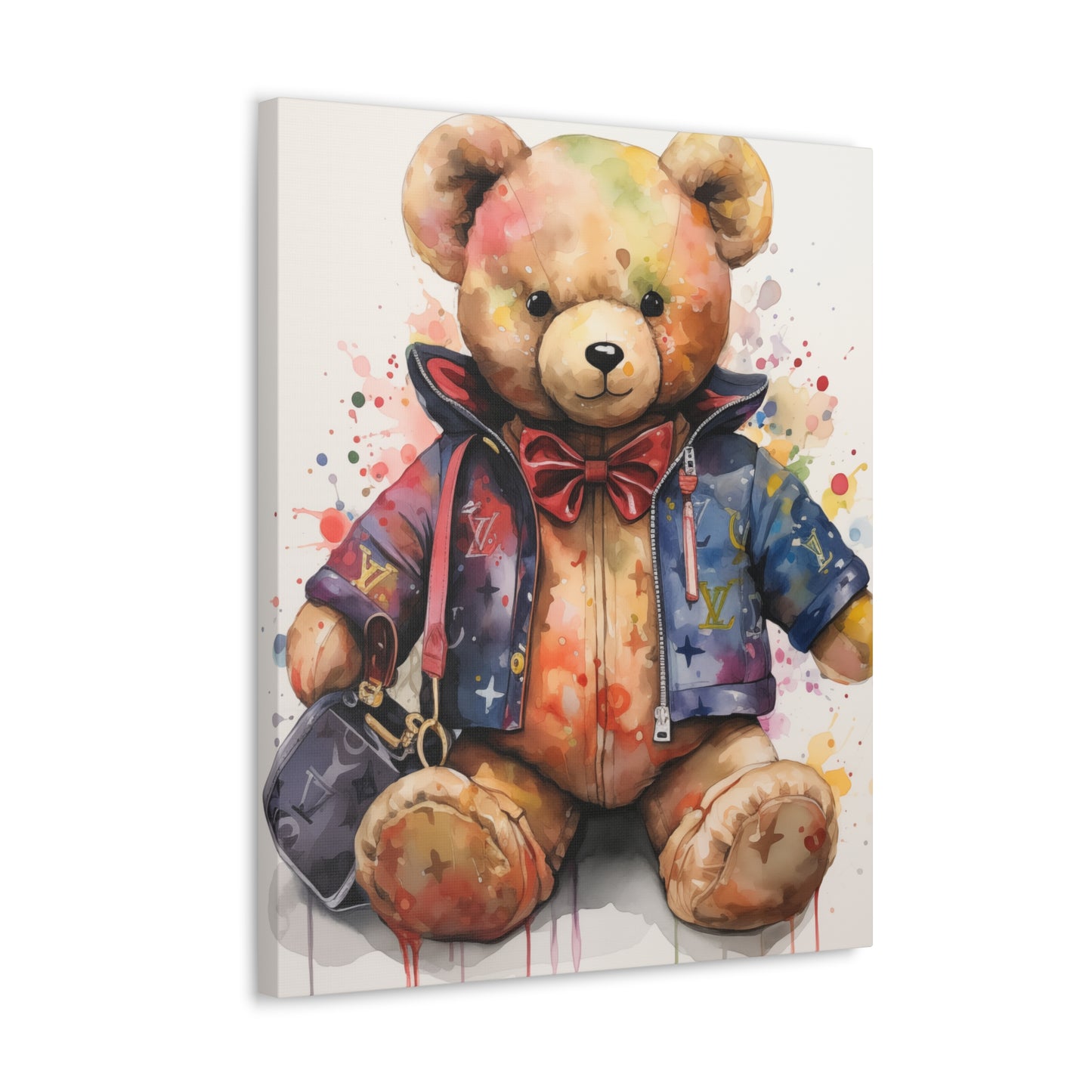 Canvas Gallery Wrap - LV Bear Wall Art - Drip
