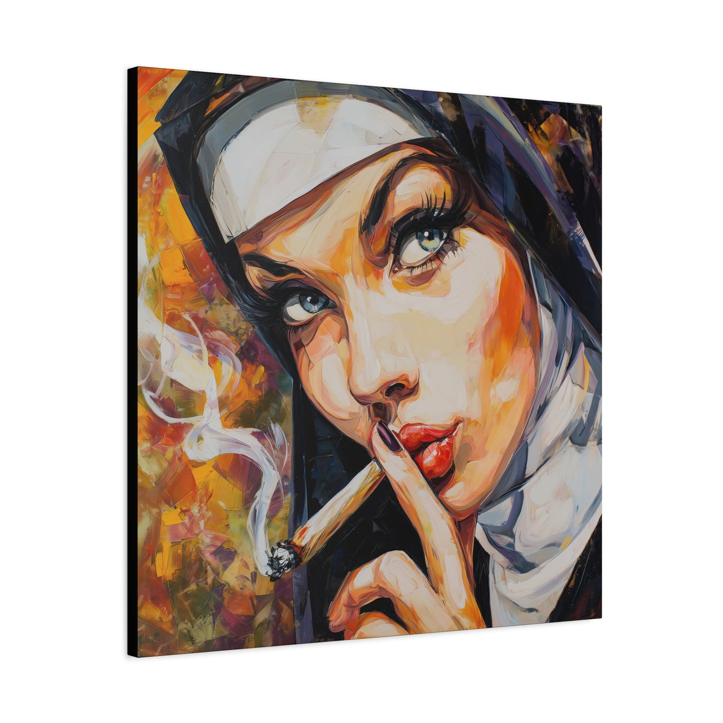 Gallery Wrapped Canvas, Habits and Heresy Art Canvas, Naughty Nuns Art Canvas – Sister Celestine