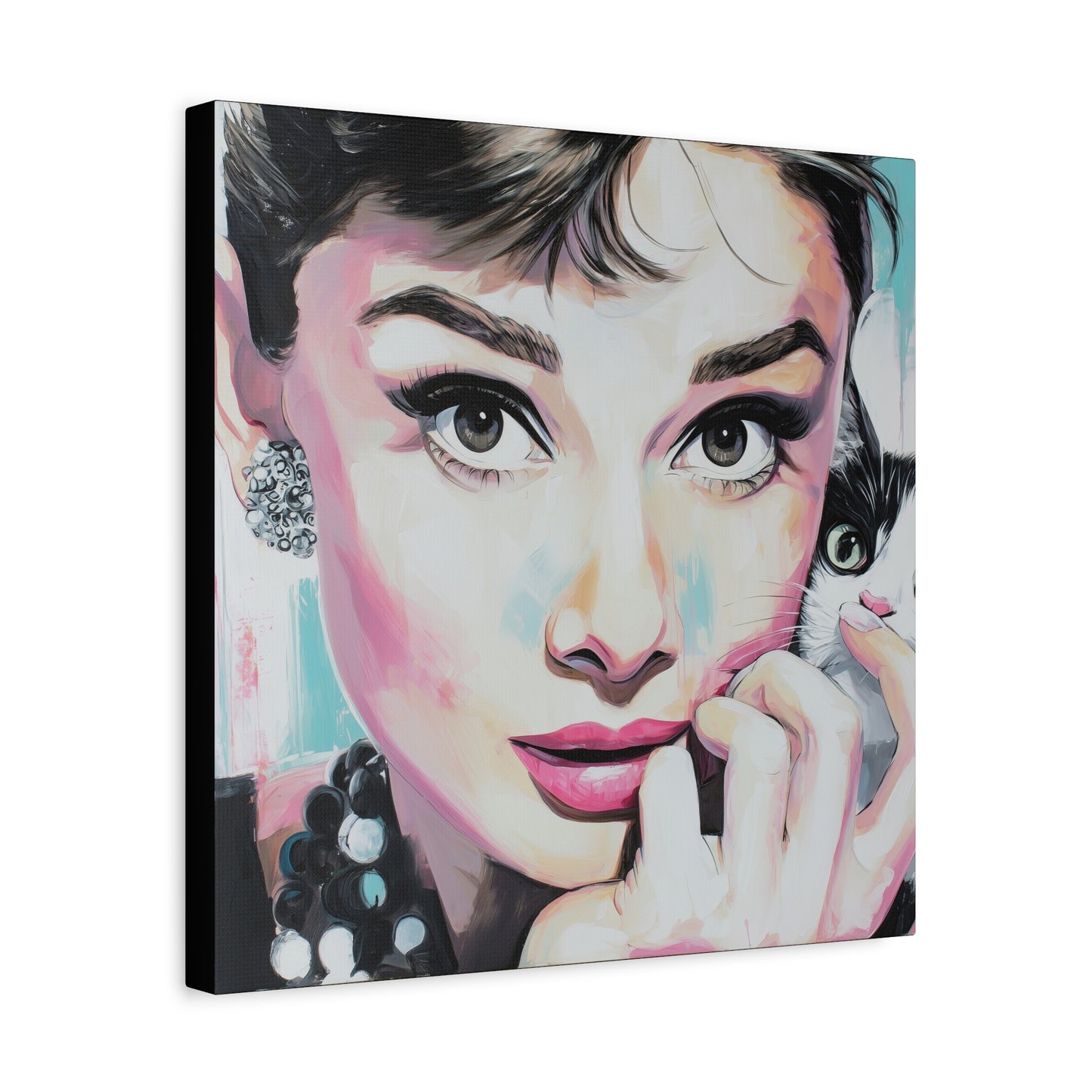 Gallery Wrapped Canvas, The Diva Project Art Canvas, Pinup Art Canvas – Audrey Hepburn - ONE