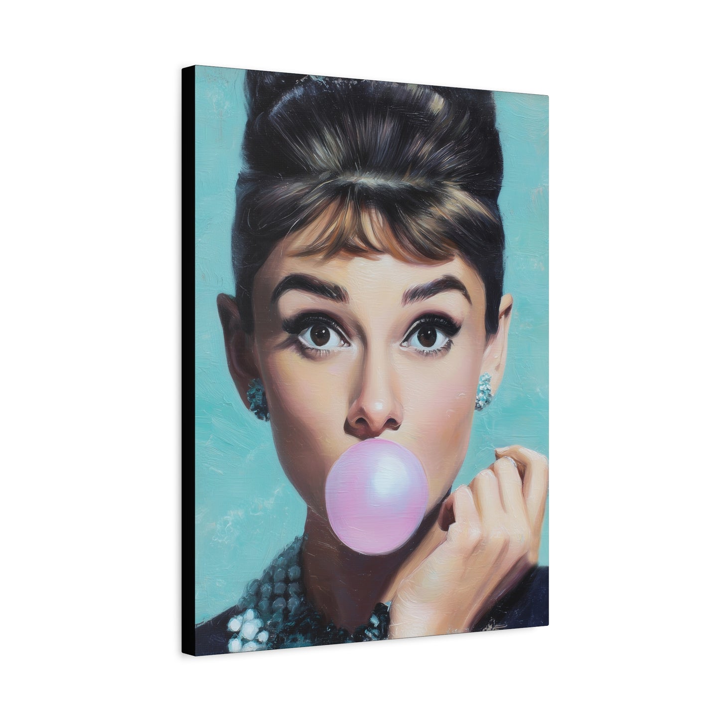 Gallery Wrapped Canvas, The Diva Project Art Canvas, Pinup Art Canvas – Audrey Hepburn - FIVE