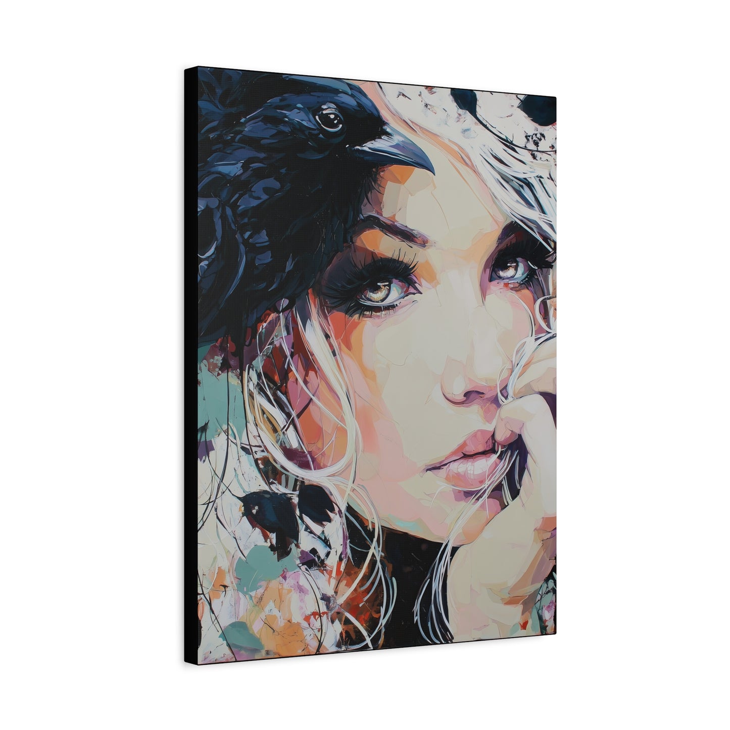 Gallery Wrapped Canvas, Myth and Bones Gothic Art Canvas, Dark Muse Canvas - Calista