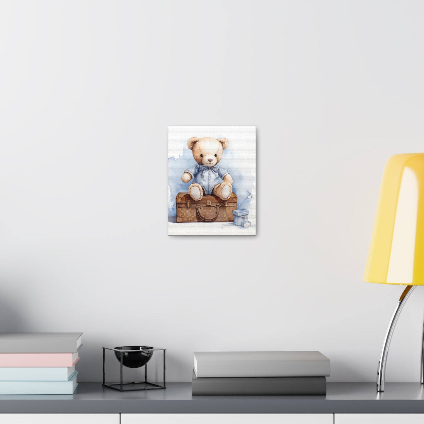 Canvas Gallery Wrap - LV Bear Wall Art - Blu