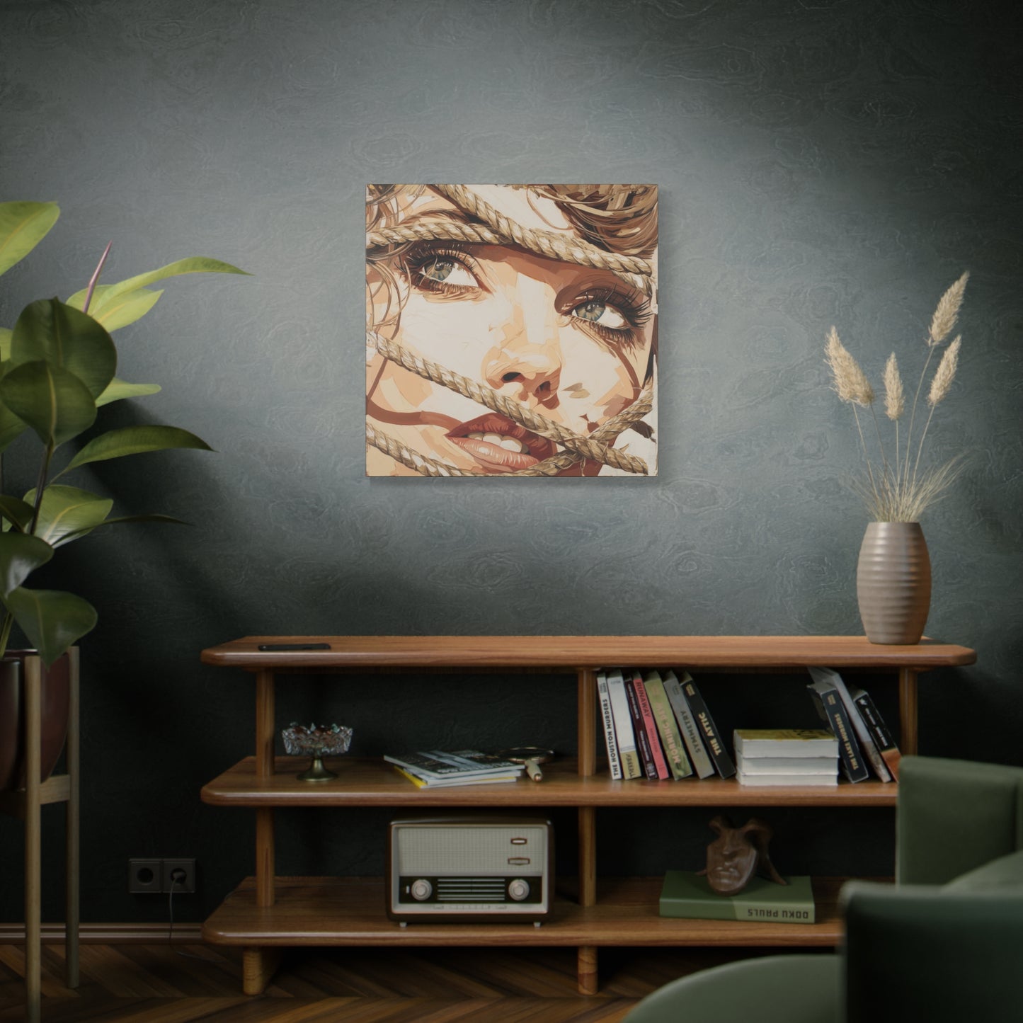 Gallery Wrapped Canvas, Ropes and Reverence Art Canvas, Erotic Shibari Art Canvas – Hana
