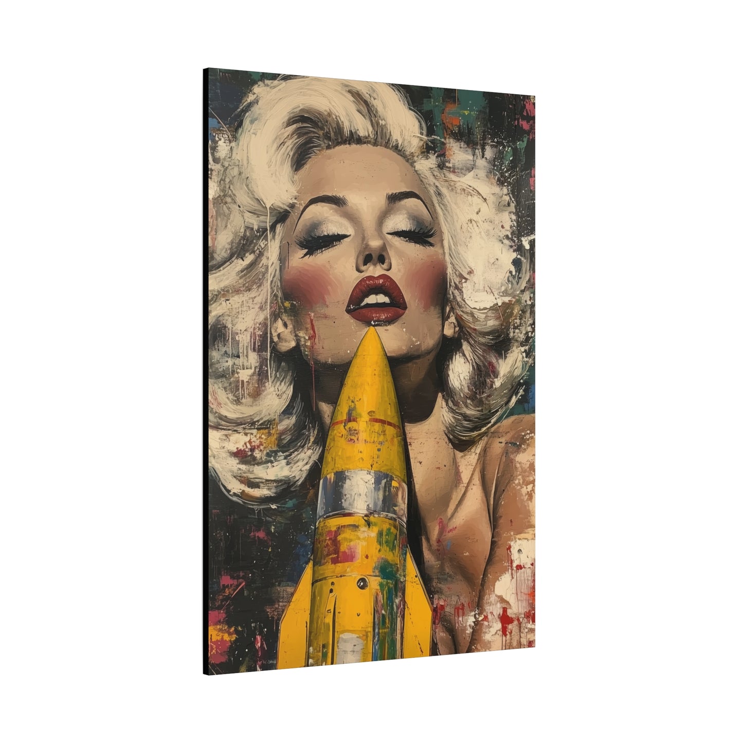 Gallery Wrapped Canvas, Guilt and Grit Adult Art Canvas, Erotic Pinup Art Canvas – Jennifer