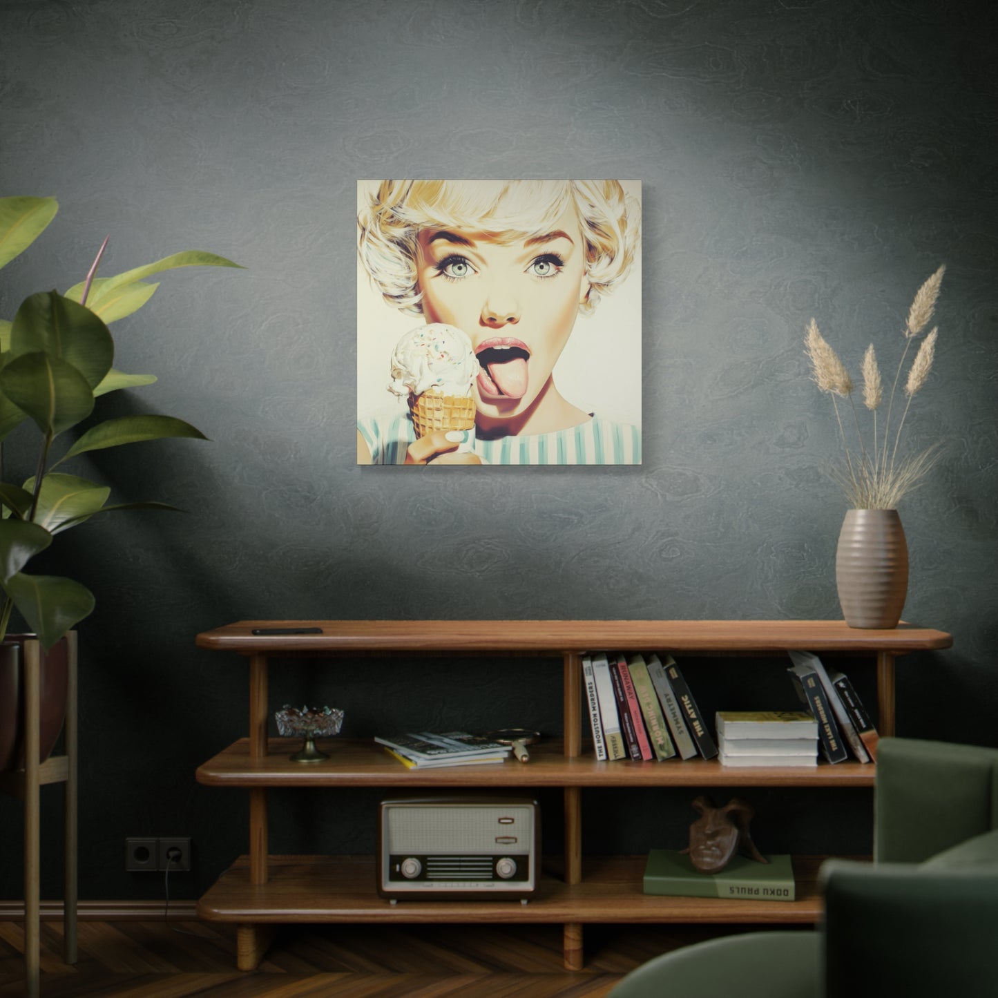 Gallery Wrapped Canvas, Sweet Summer Nostalgia, Sugar and Spice Art Canvas, Ice Cream Dreams Art – Tilly