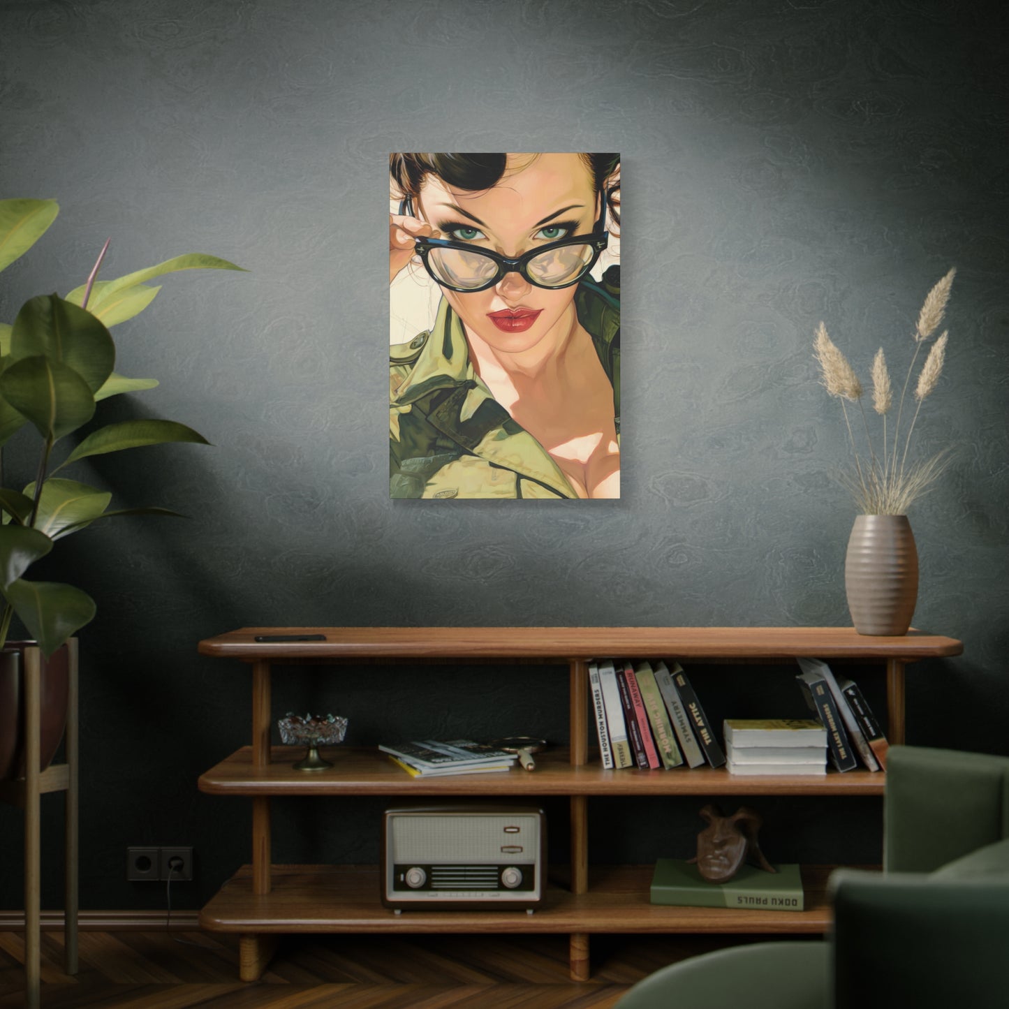 Gallery Wrapped Canvas, Liberty and Lace Art Canvas, Erotic Pinup Art Canvas – Tawney