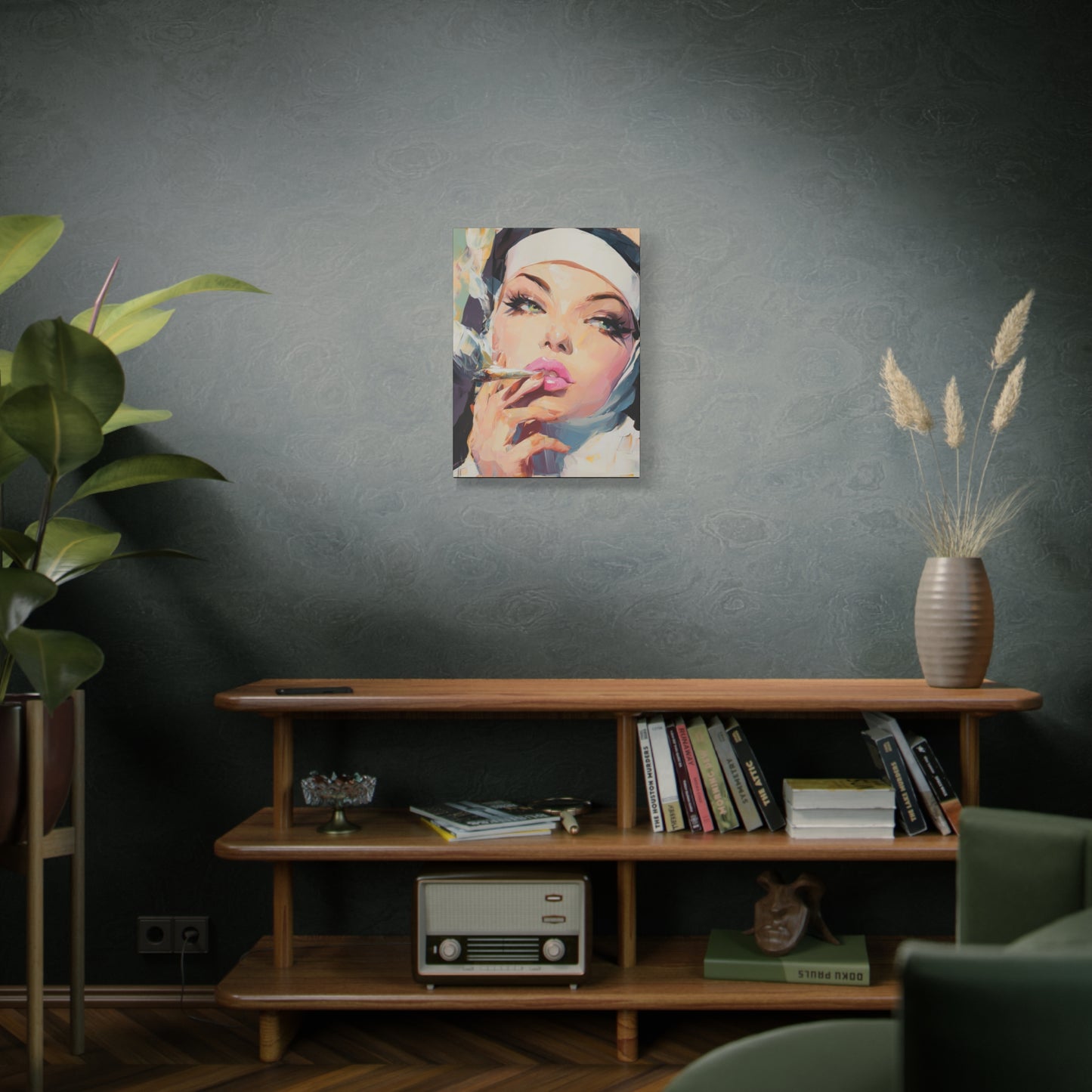 Gallery Wrapped Canvas, Habits and Heresy Art Canvas, Naughty Nuns Art Canvas – Sister Felicity
