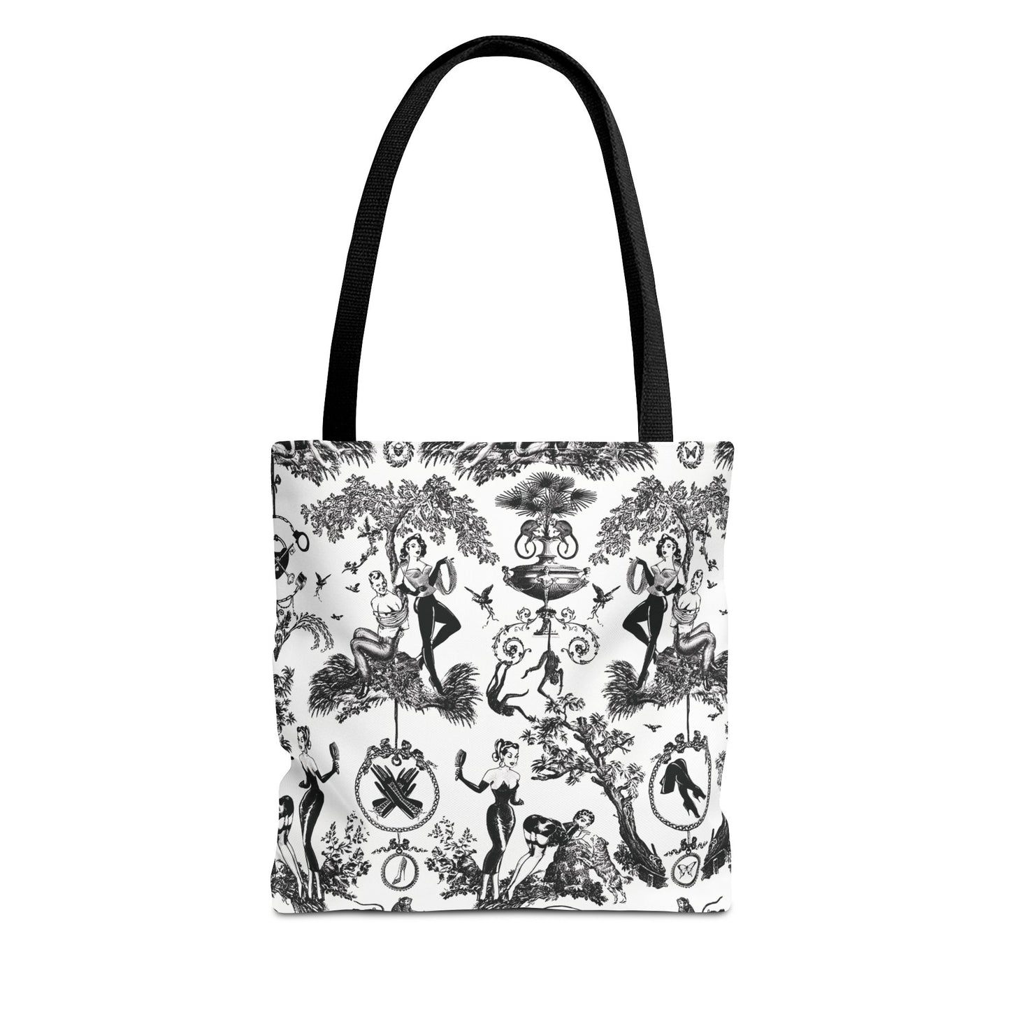 The Dominatrix Canvas Tote Bag, Basic Square Tote - BDSM Tote