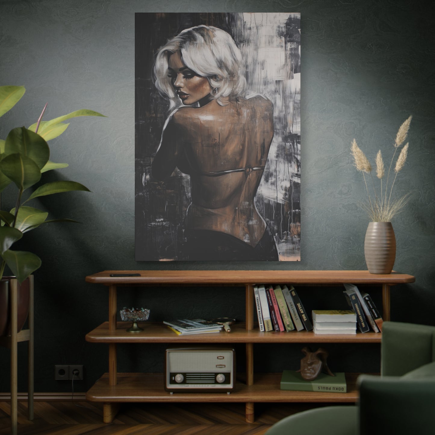 Gallery Wrapped Canvas, Guilt and Grit Adult Art Canvas, Erotic Pinup Art Canvas – Odette