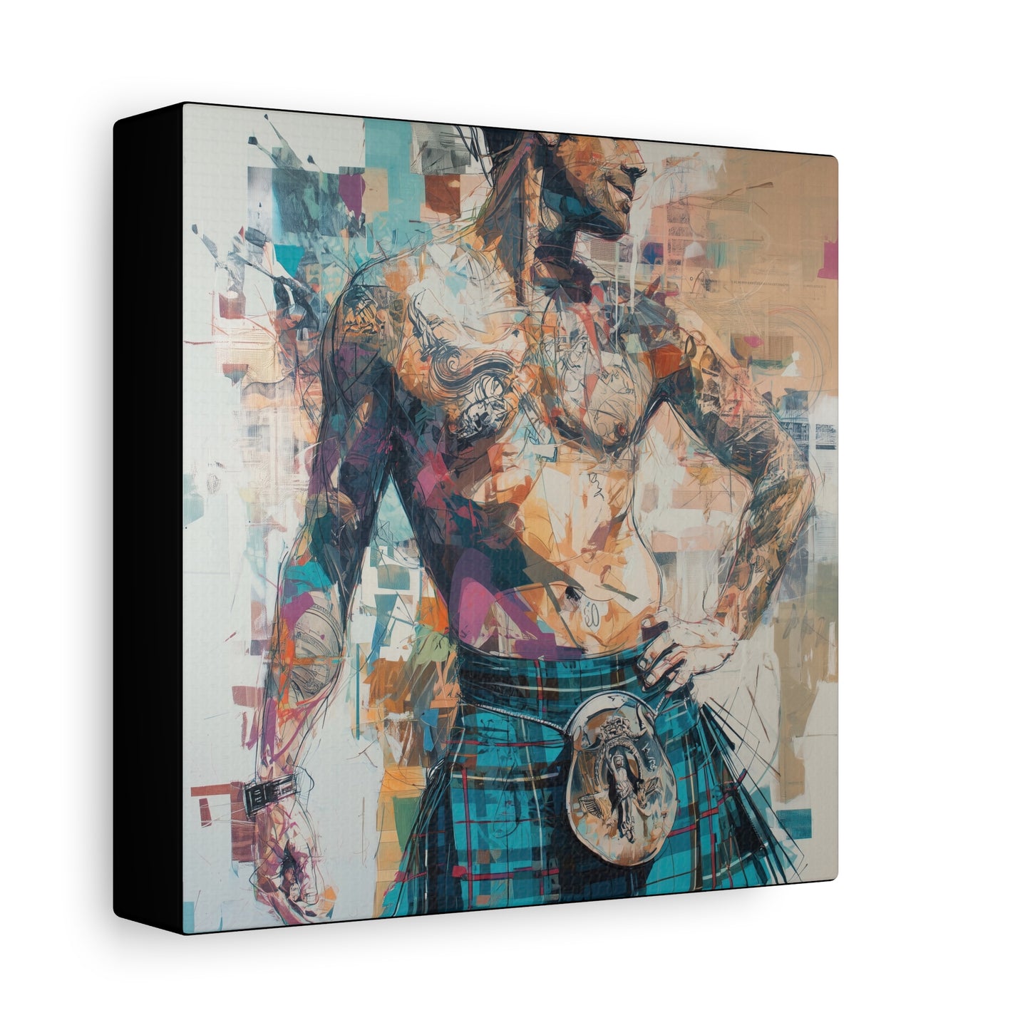 Gallery Wrapped Canvas, Kilts and Carnage Art Canvas, Erotic Pinup Art Canvas – Lachlan