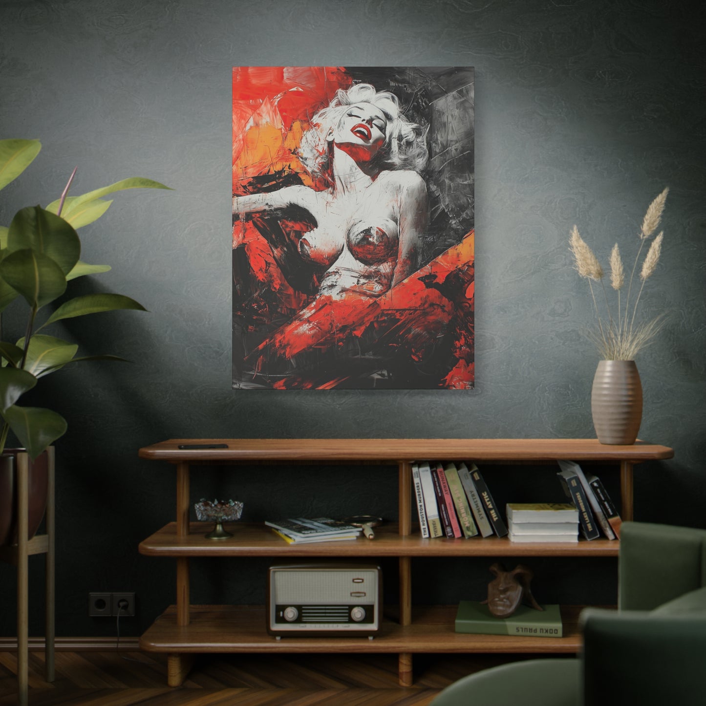 Gallery Wrapped Canvas, Guilt and Grit Adult Art Canvas, Erotic Pinup Art Canvas – Gianna
