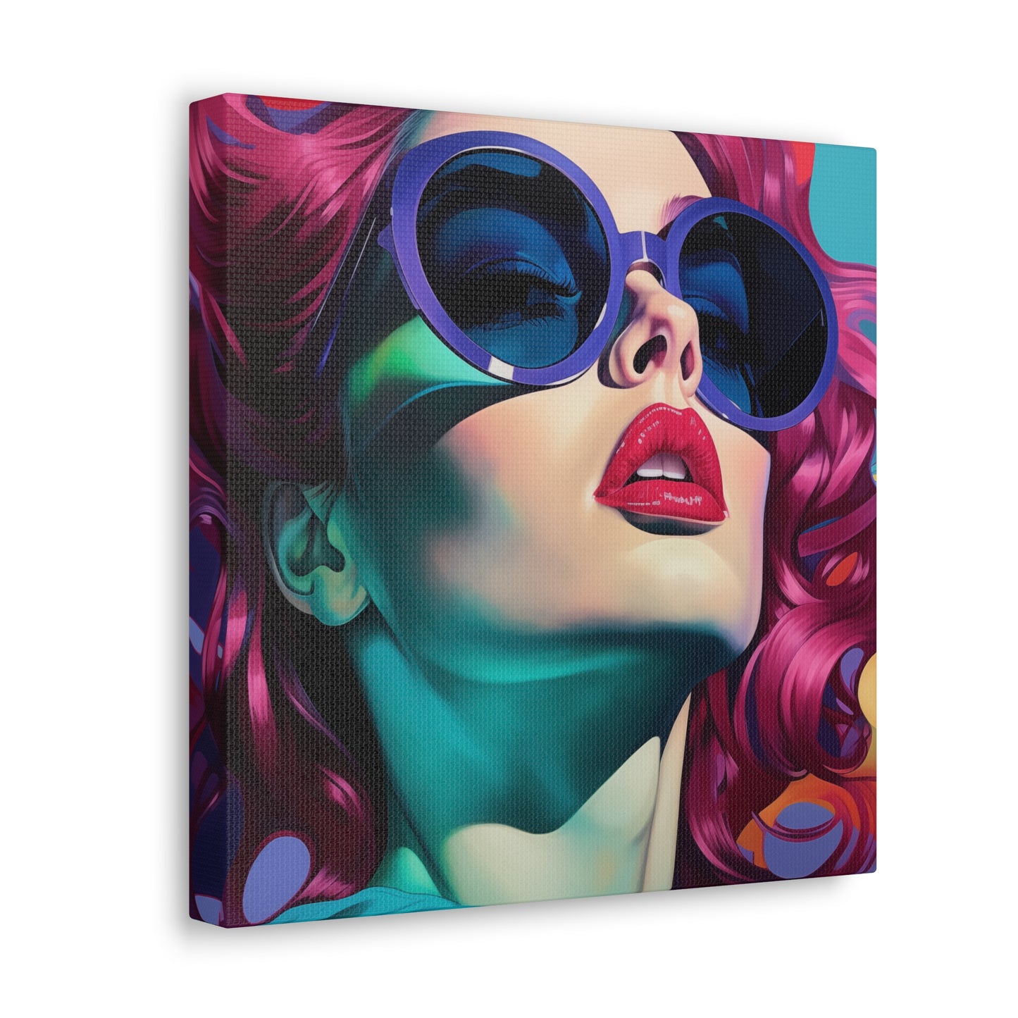 Canvas Gallery Wrapped High-Fashion Wall Art, Stylish Decor, Retro Femme Doll Pop Art – Electra