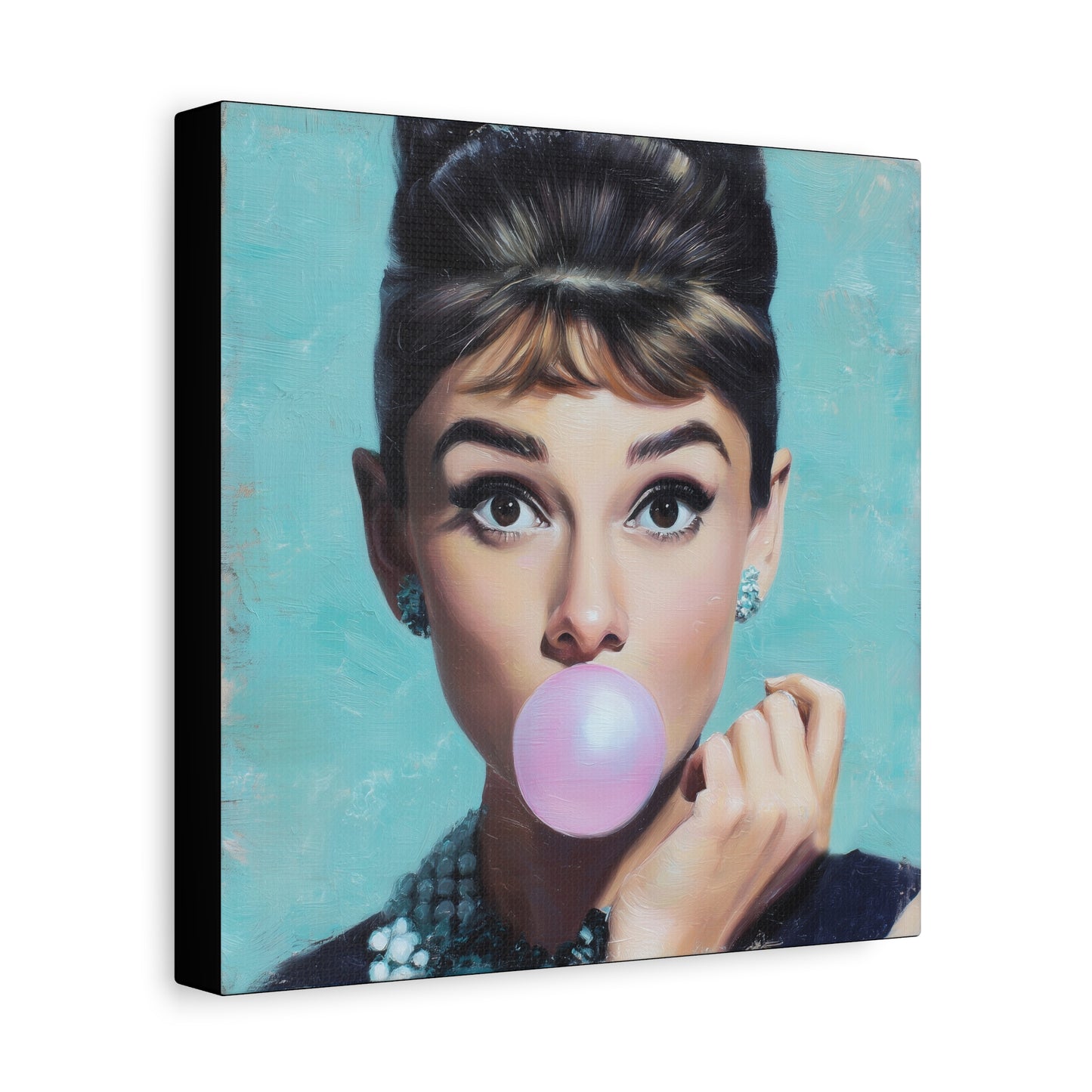 Gallery Wrapped Canvas, The Diva Project Art Canvas, Pinup Art Canvas – Audrey Hepburn - FIVE