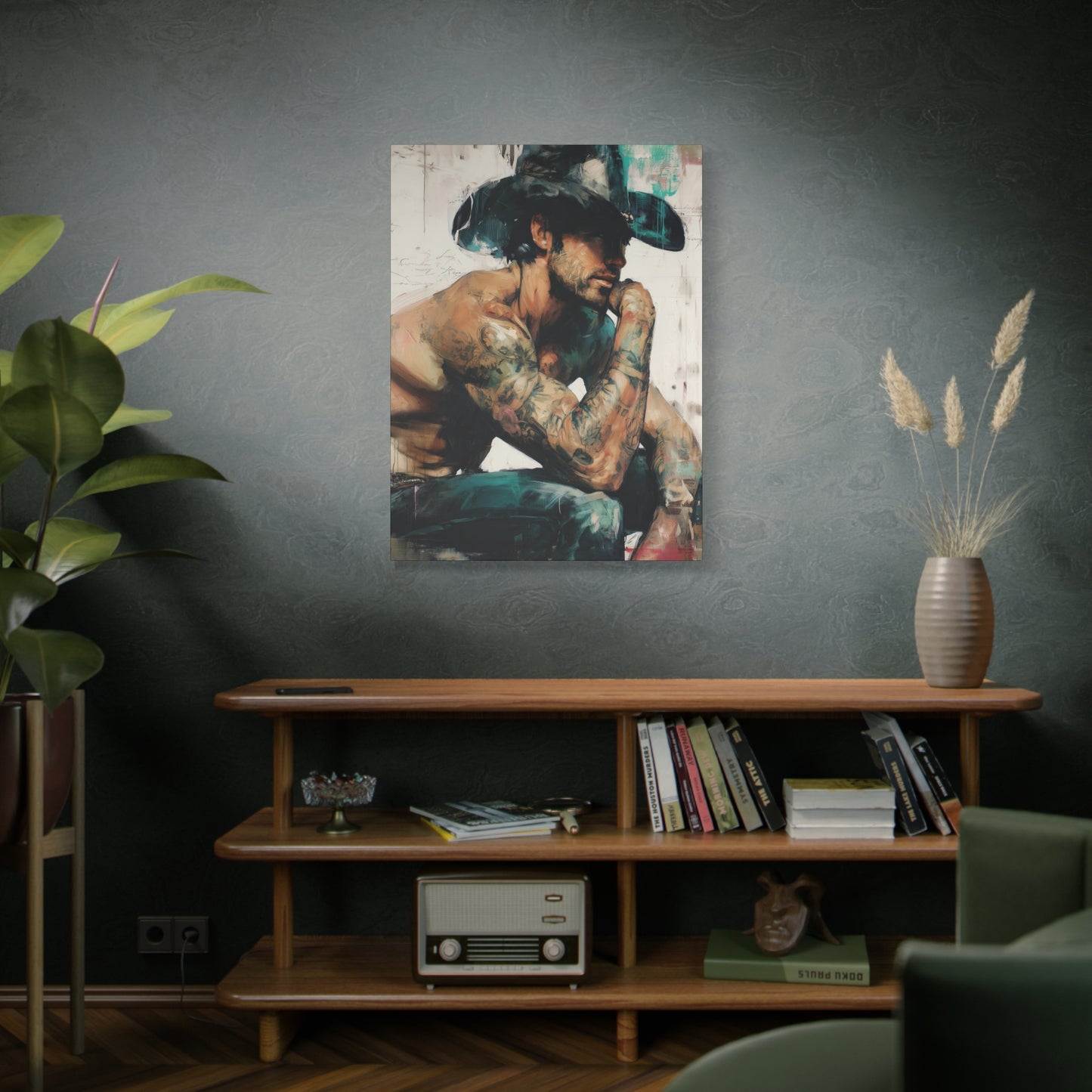 Gallery Wrapped Canvas, Wranglers and Wreckage Art Canvas, Erotic Pinup Art Canvas – Jimmy