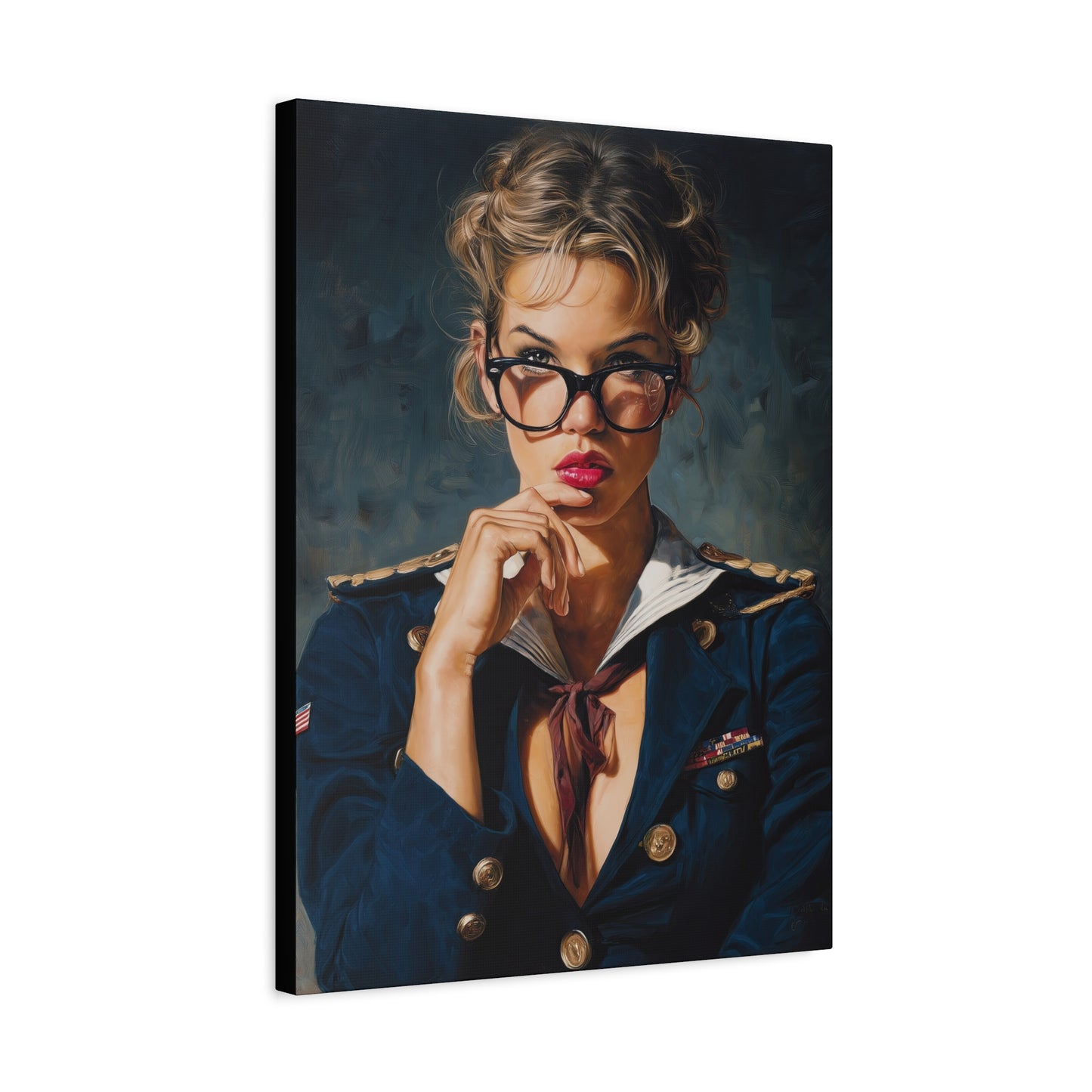 Gallery Wrapped Canvas, Liberty and Lace Art Canvas, Erotic Pinup Art Canvas – Honey