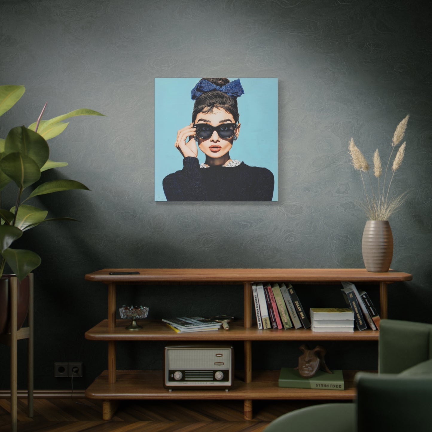 Gallery Wrapped Canvas, The Diva Project Art Canvas, Pinup Art Canvas – Audrey Hepburn - THREE