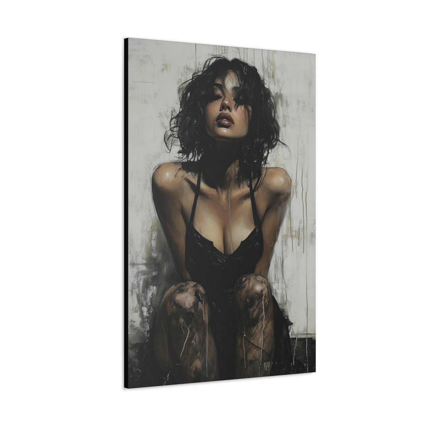Gallery Wrapped Canvas, Sinners and Saints Art Canvas, Erotic Pinup Art Canvas – Vivienne