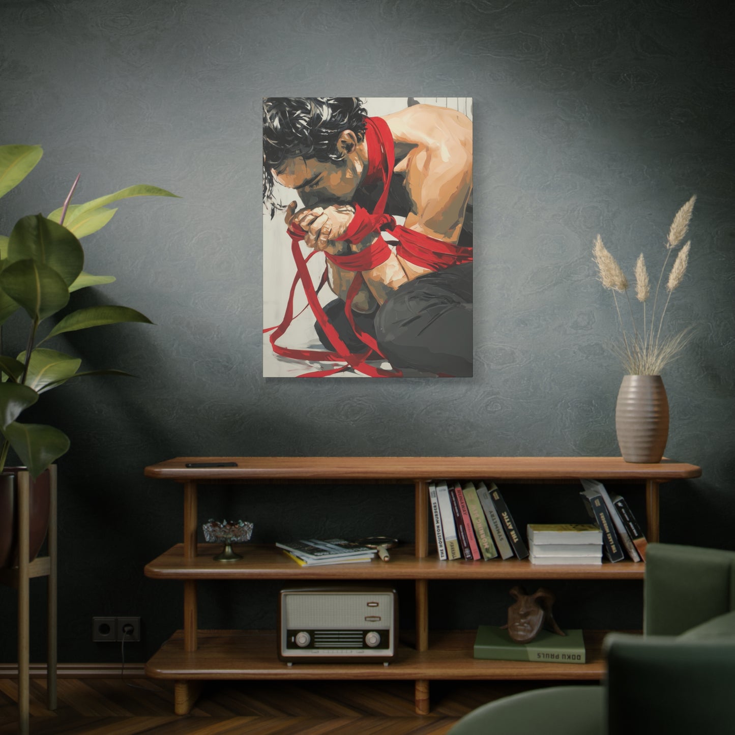 Gallery Wrapped Canvas, Ropes and Reverence Art Canvas, Erotic Shibari Art Canvas – Theo