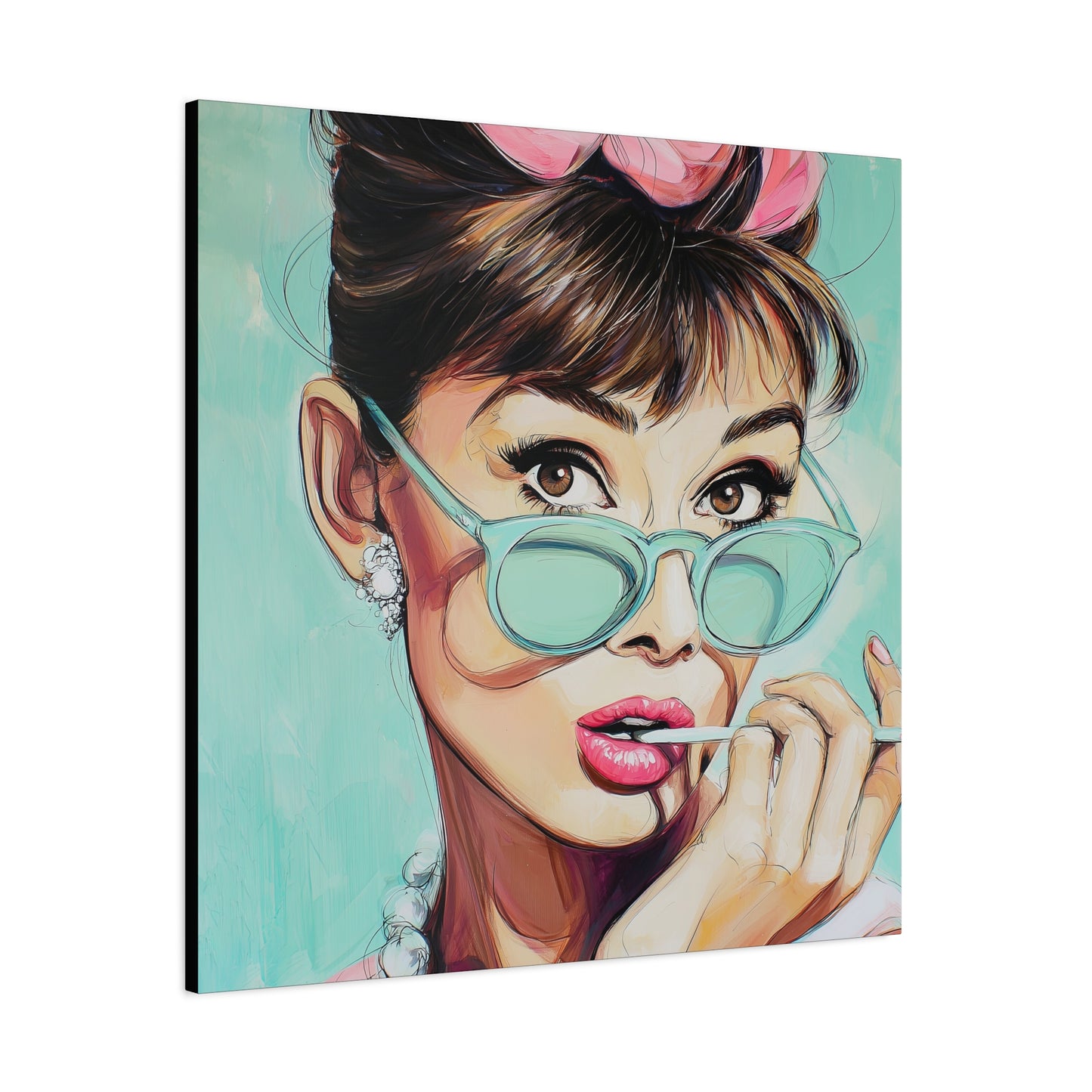 Gallery Wrapped Canvas, The Diva Project Art Canvas, Pinup Art Canvas – Audrey Hepburn - ELEVEN
