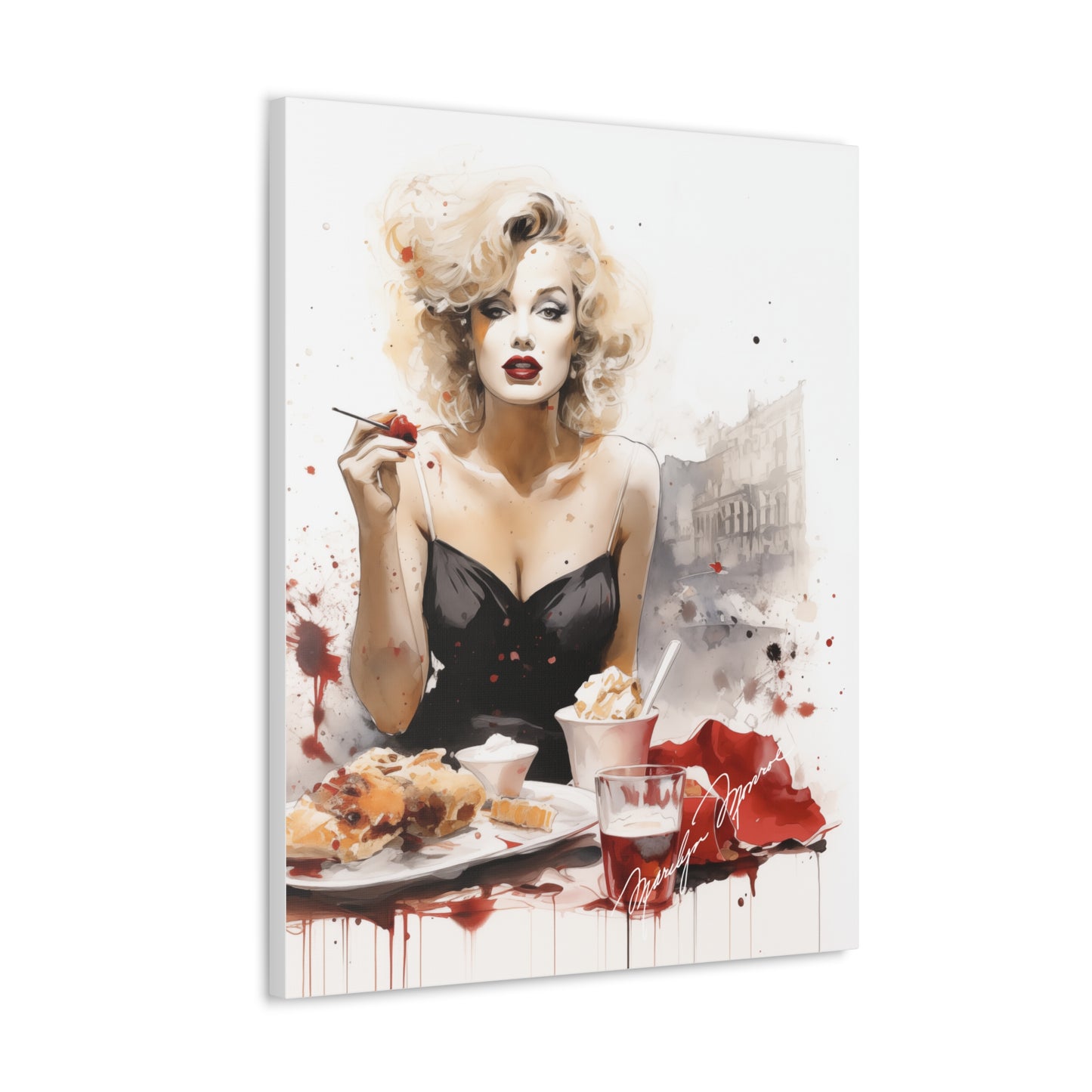 Canvas Wall Art, Gallery Wrapped Pop Art, Celebrity Wall Art – Marilyn Monroe - Cafe