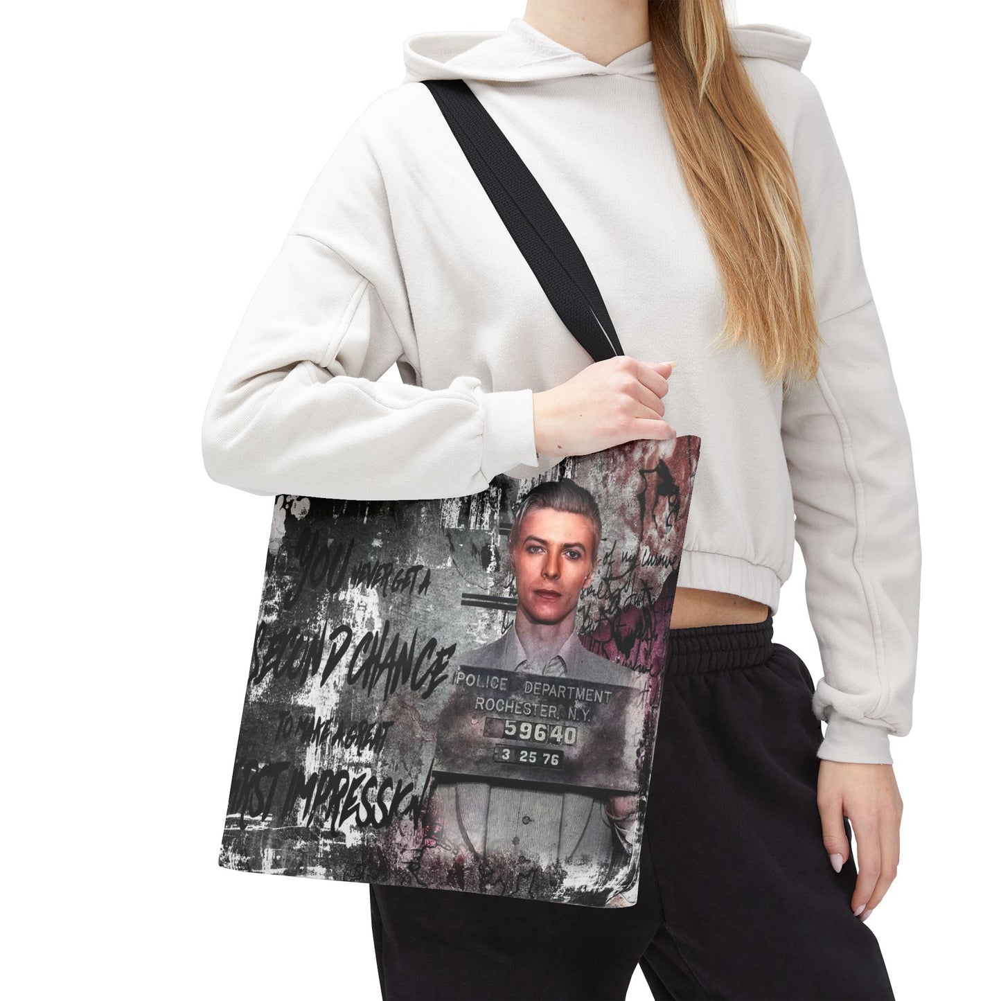 First Impression Tote Bag, Utility Tote - Celebrity Inspired Inspired Tote - Bowie