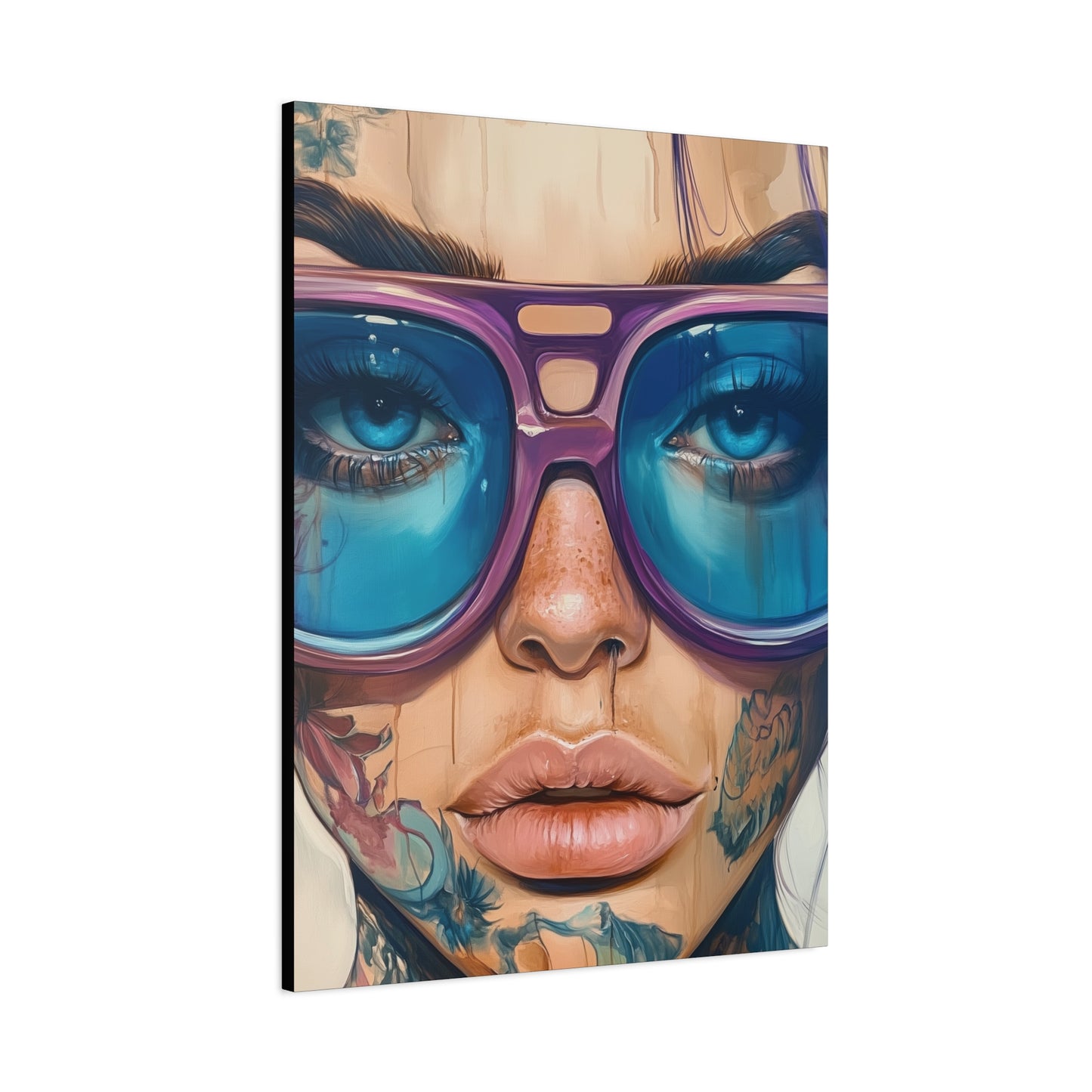Canvas Gallery Wrap, Ladies in Lenses Wall Art, Abstract Femme Girl Art - Jane
