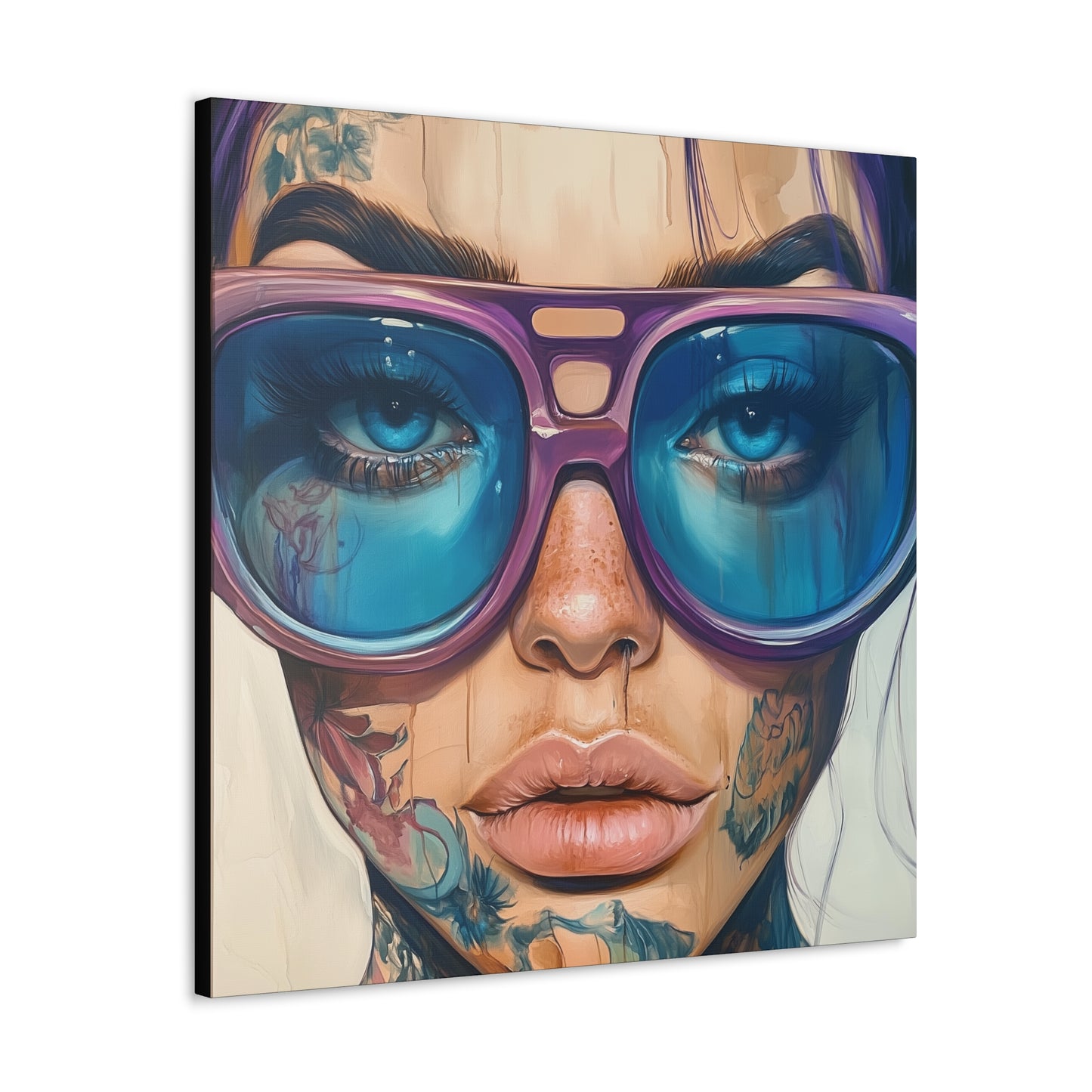 Canvas Gallery Wrap, Ladies in Lenses Wall Art, Abstract Femme Girl Art - Jane
