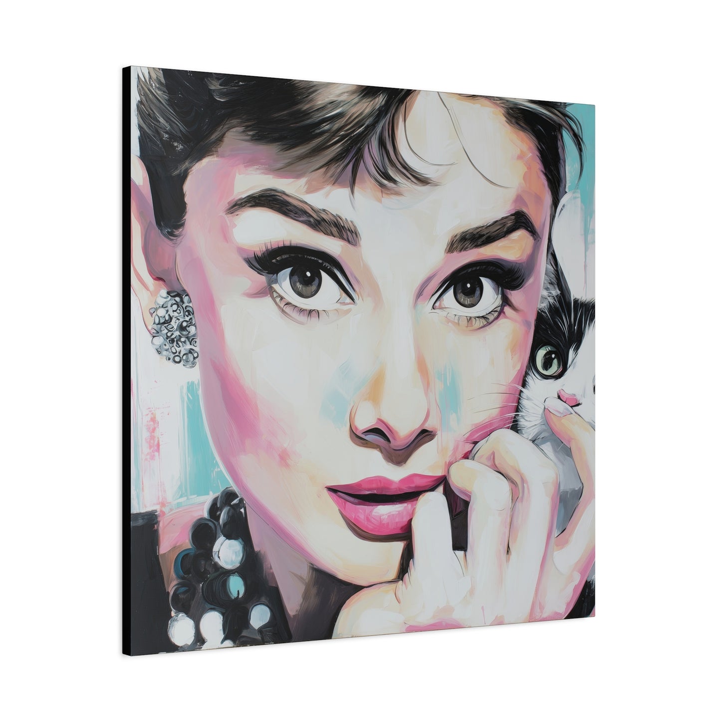 Gallery Wrapped Canvas, The Diva Project Art Canvas, Pinup Art Canvas – Audrey Hepburn - ONE