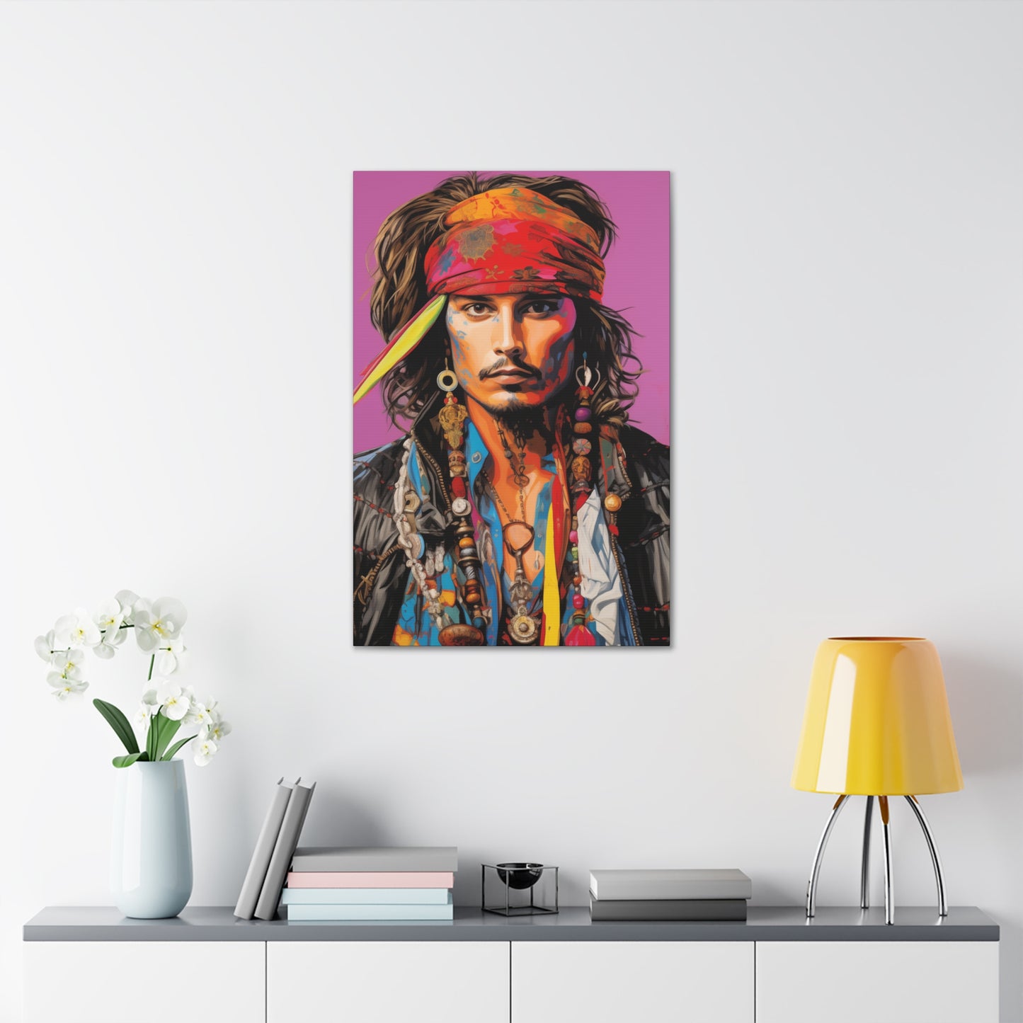 Gallery Wrapped Canvas, Celebrity Inspired, Pop Art Canvas – Johnny Also