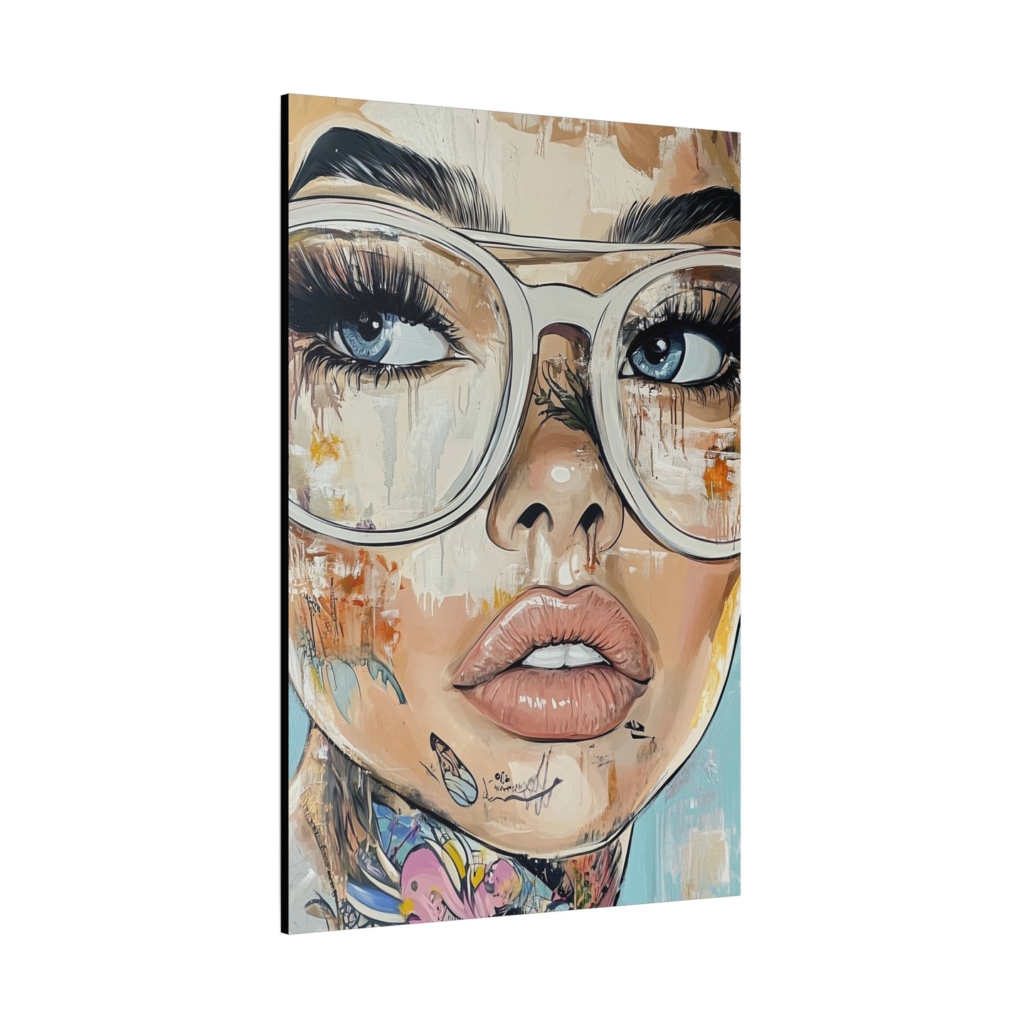 Canvas Gallery Wrap, Ladies in Lenses Wall Art, Abstract Femme Girl Art - Sabine