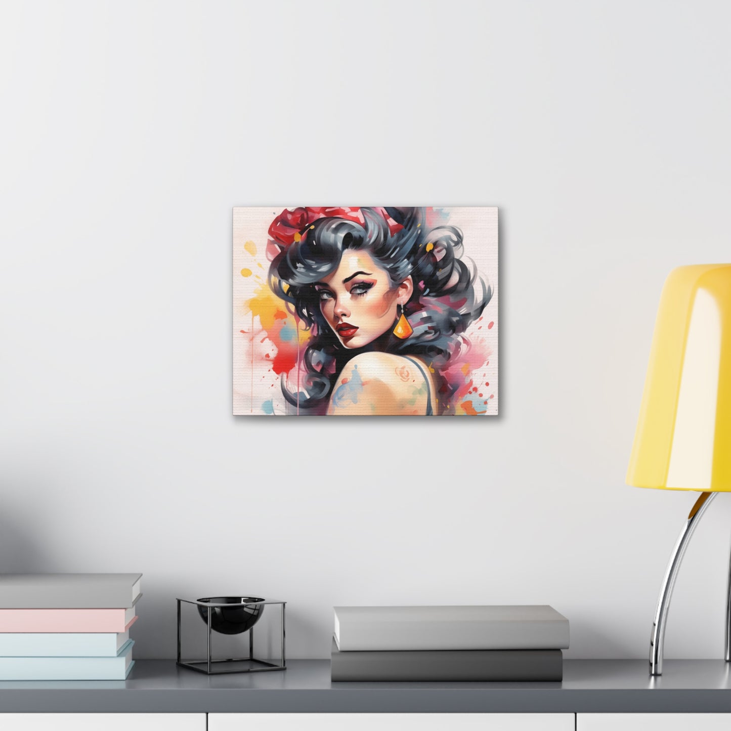 Canvas Wall Art, Gallery Wrapped Pop Art, Femme Doll Wall Art – Genevieve