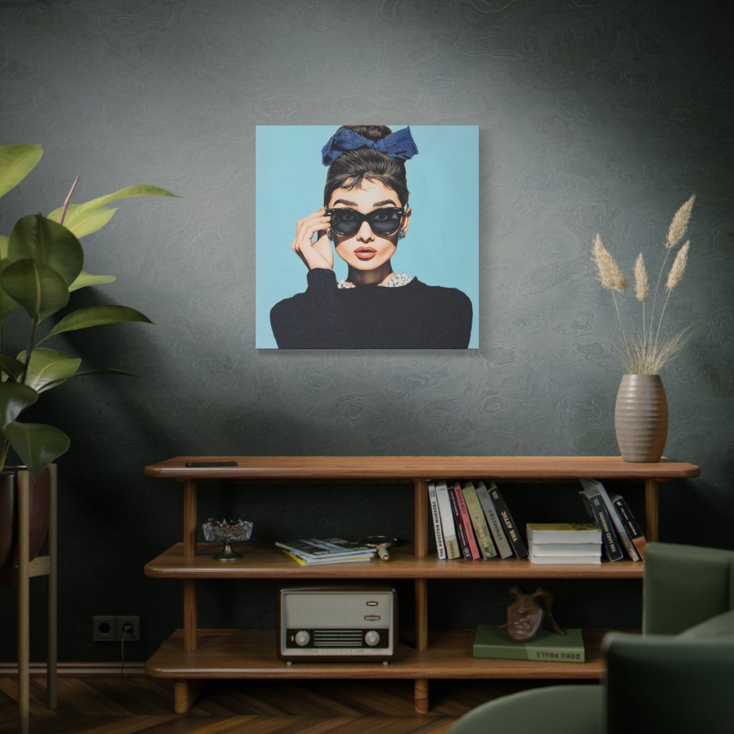 Gallery Wrapped Canvas, The Diva Project Art Canvas, Pinup Art Canvas – Audrey Hepburn - THREE
