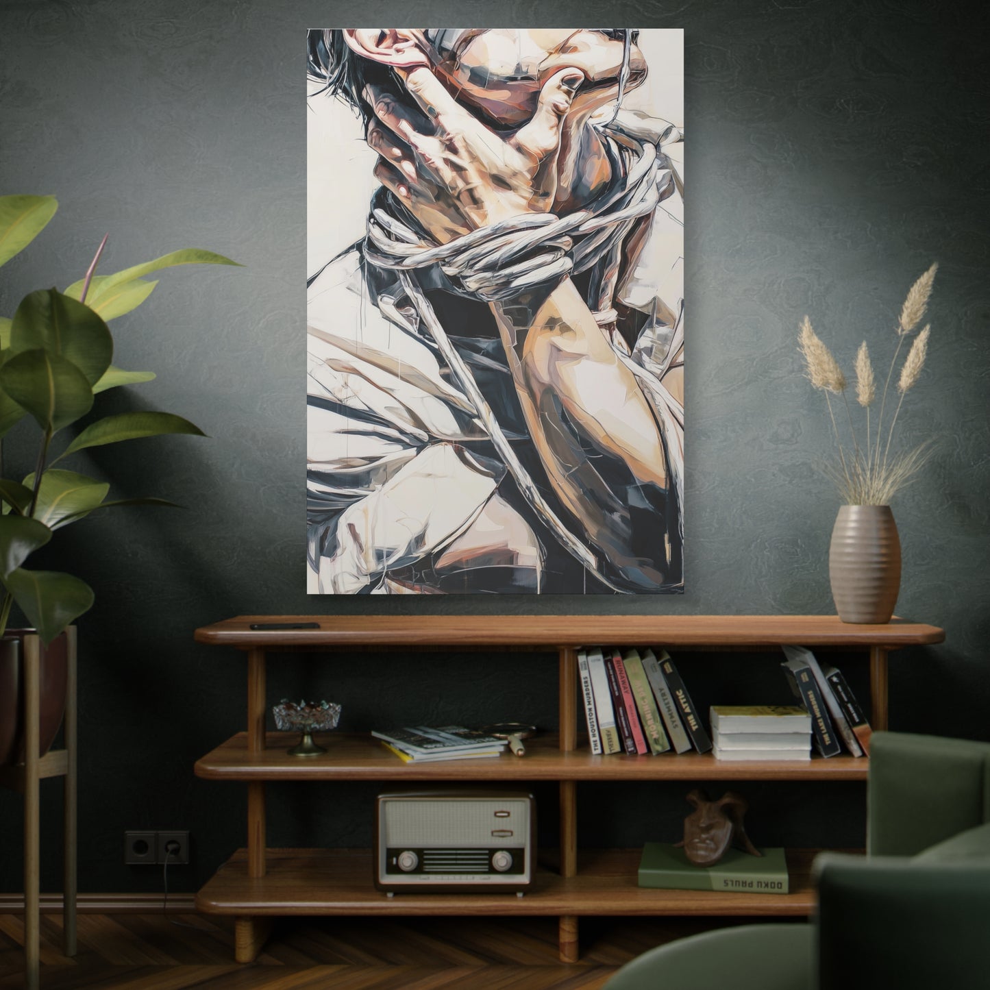 Gallery Wrapped Canvas, Ropes and Reverence Art Canvas, Erotic Shibari Art Canvas – Gary
