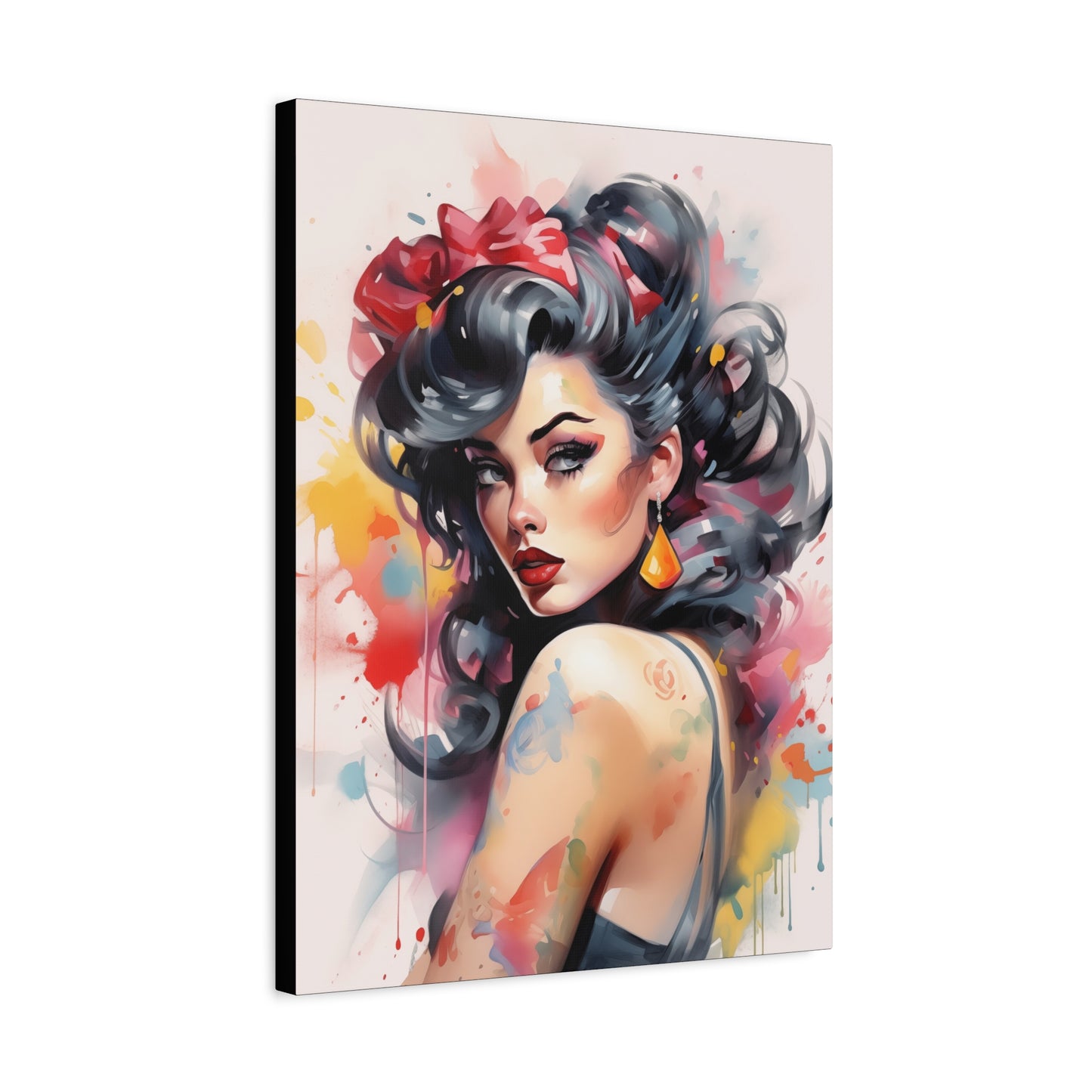 Canvas Wall Art, Gallery Wrapped Pop Art, Femme Doll Wall Art – Genevieve