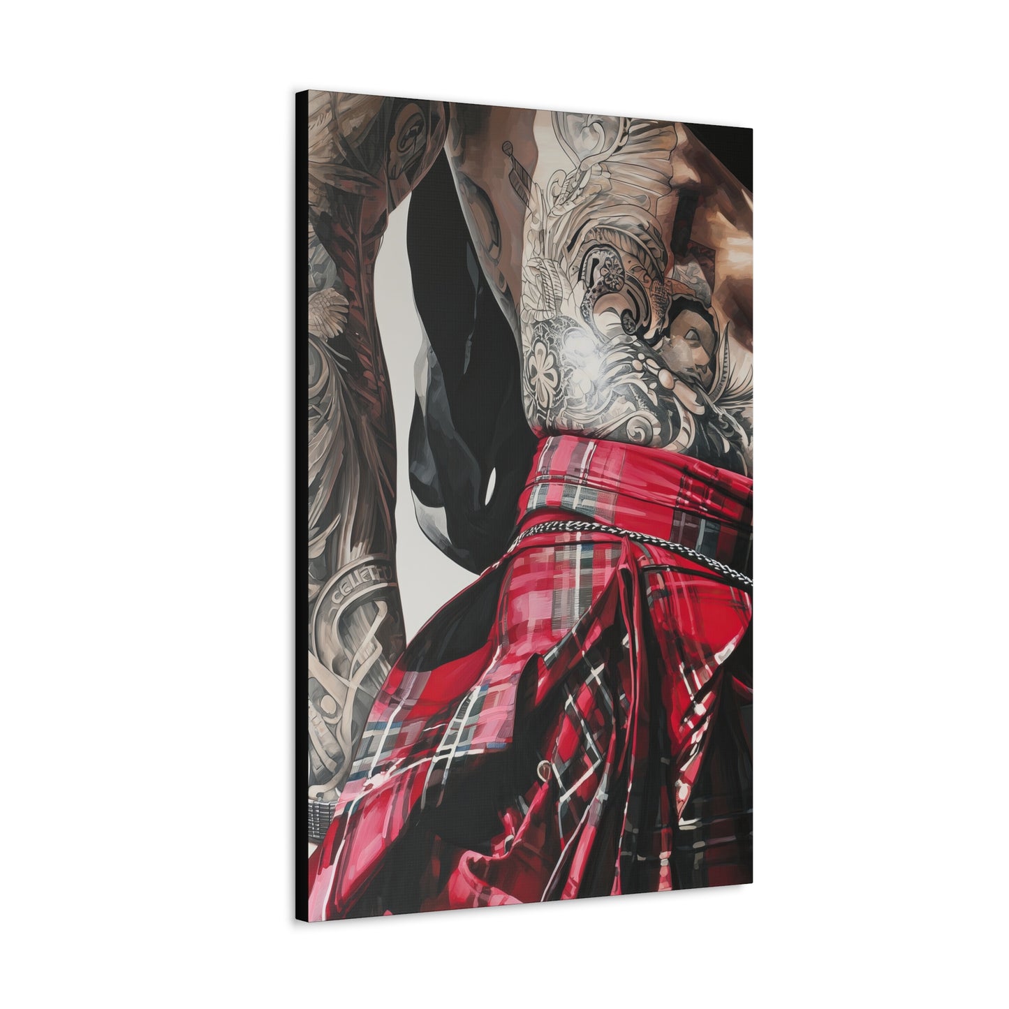 Gallery Wrapped Canvas, Kilts and Carnage Art Canvas, Erotic Pinup Art Canvas – Alexander