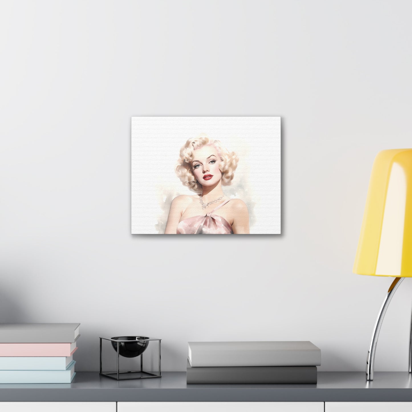 Canvas Wall Art, Gallery Wrapped Pop Art, Celebrity Wall Art – Marilyn Monroe - Pink