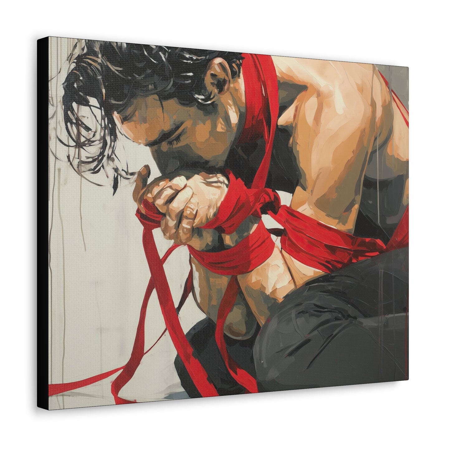 Gallery Wrapped Canvas, Ropes and Reverence Art Canvas, Erotic Shibari Art Canvas – Theo