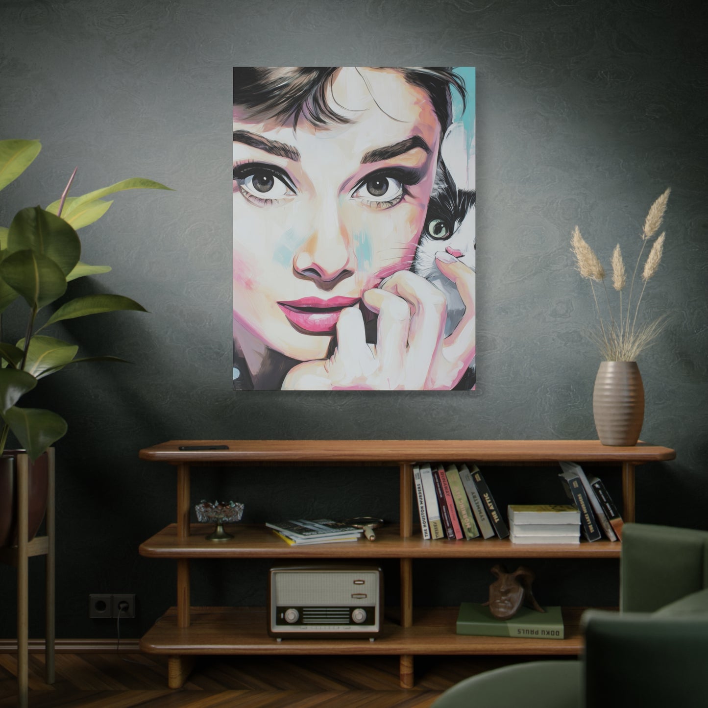 Gallery Wrapped Canvas, The Diva Project Art Canvas, Pinup Art Canvas – Audrey Hepburn - ONE