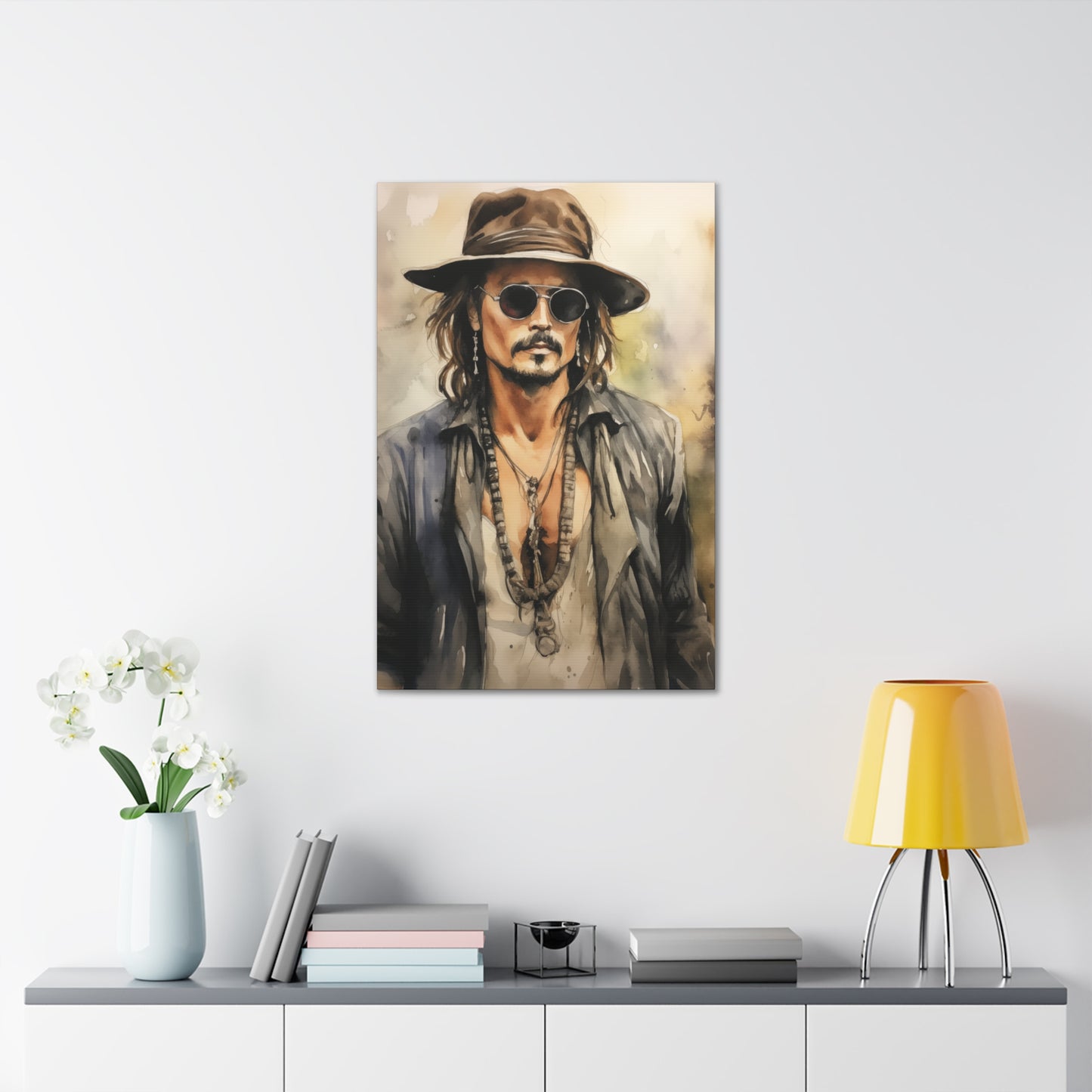 Gallery Wrapped Canvas, Celebrity Inspired, Pop Art Canvas – Johnny
