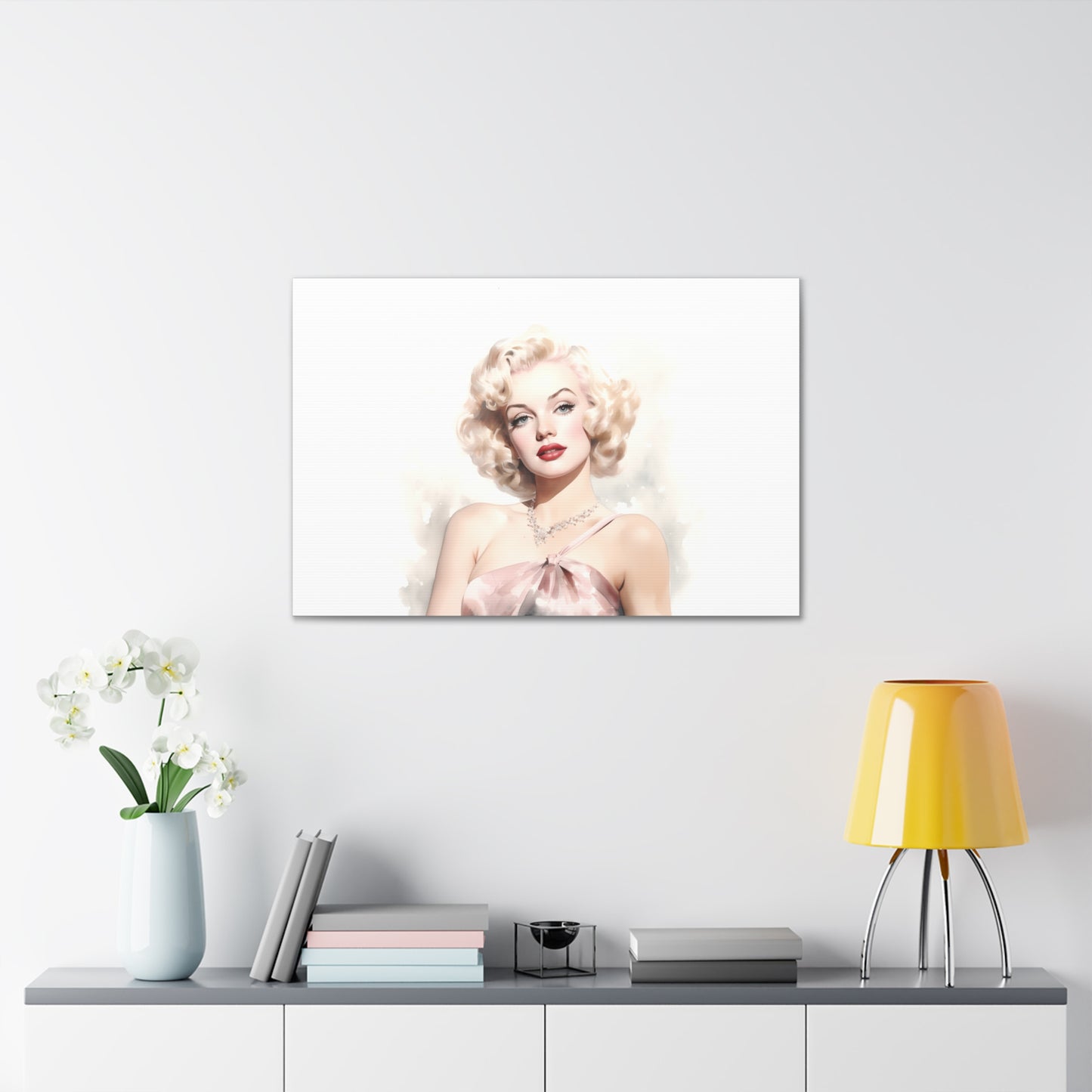 Canvas Wall Art, Gallery Wrapped Pop Art, Celebrity Wall Art – Marilyn Monroe - Pink