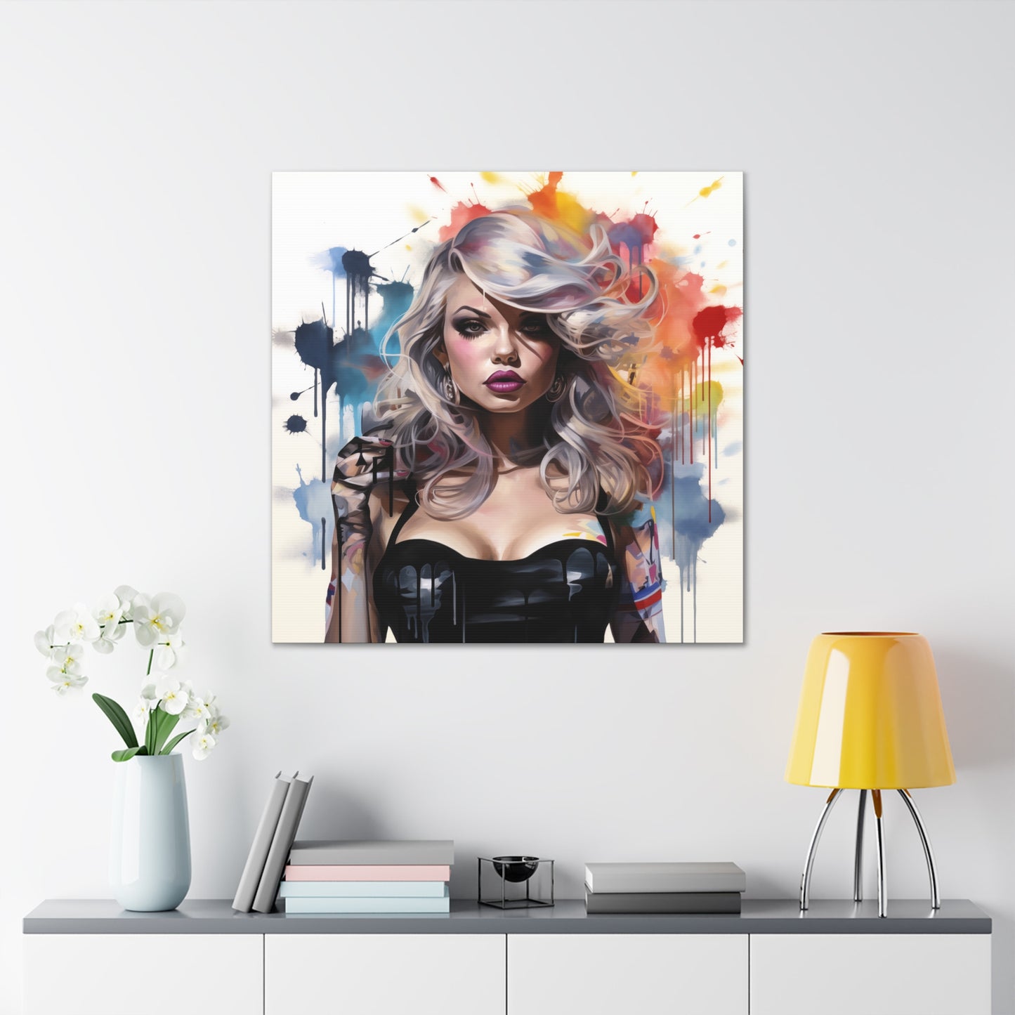 Canvas Wall Art, Gallery Wrapped Pop Art, Femme Doll Wall Art – Zephyr