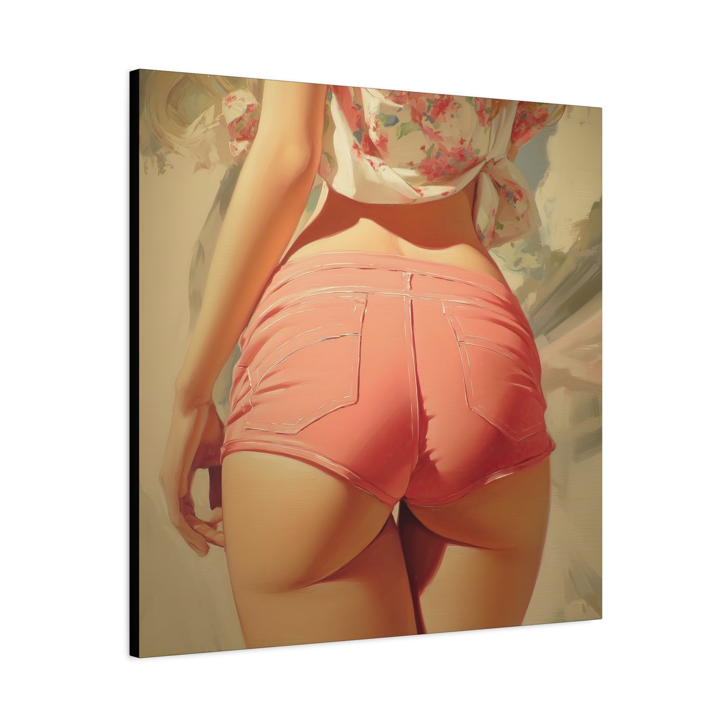 Gallery Wrapped Canvas, Tongue and Cheek Art Canvas, Naughty Girl Art Canvas – Tammy