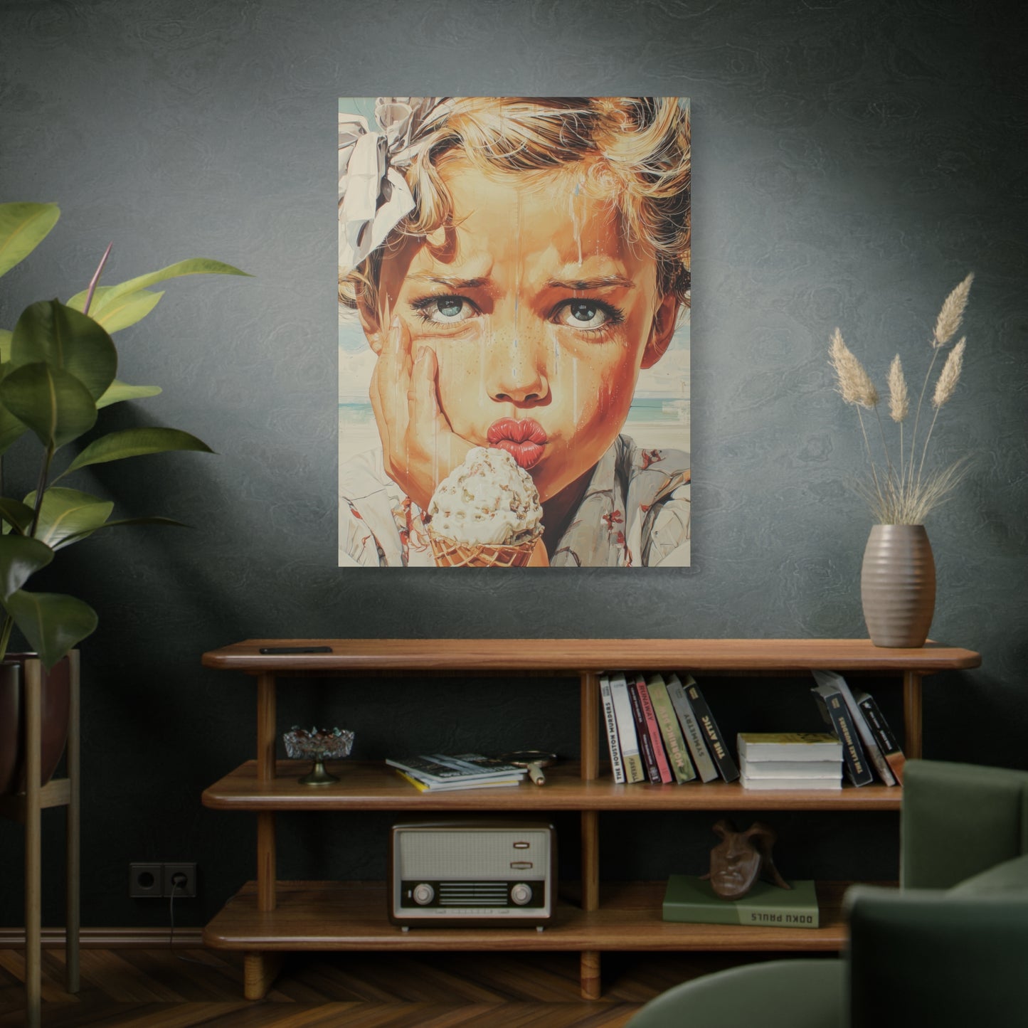 Gallery Wrapped Canvas, Sweet Summer Nostalgia, Sugar and Spice Art Canvas, Ice Cream Dreams Art – Faye