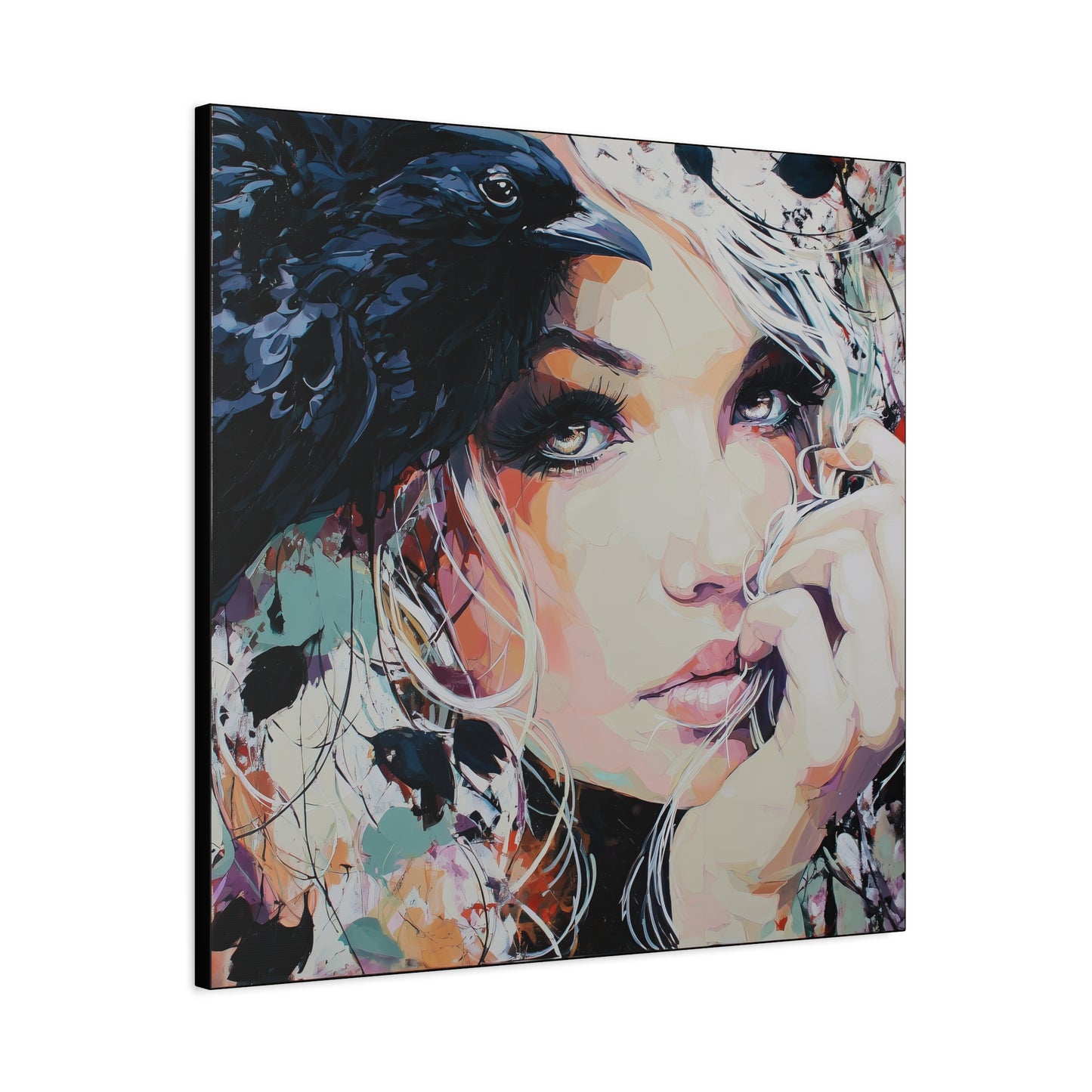 Gallery Wrapped Canvas, Myth and Bones Gothic Art Canvas, Dark Muse Canvas - Calista