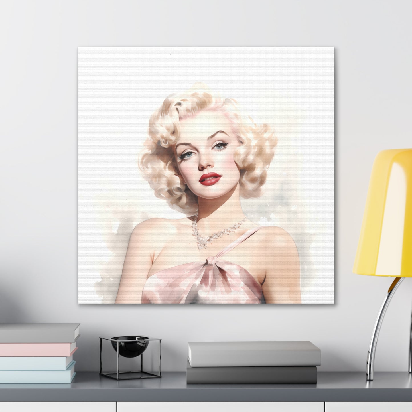 Canvas Wall Art, Gallery Wrapped Pop Art, Celebrity Wall Art – Marilyn Monroe - Pink