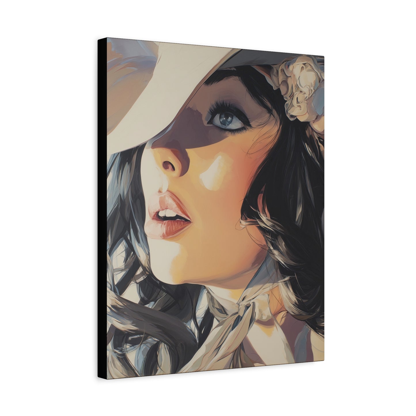 Gallery Wrapped Canvas, Wranglers and Wreckage Art Canvas, Erotic Pinup Art Canvas – Clementine