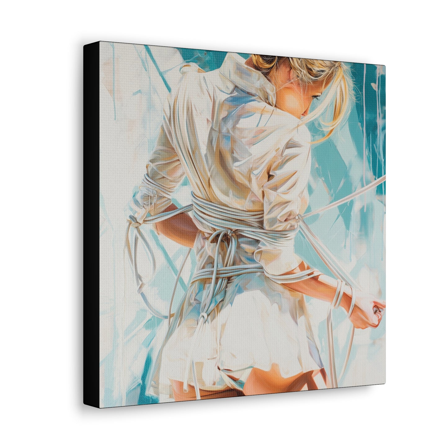 Gallery Wrapped Canvas, Ropes and Reverence Art Canvas, Erotic Shibari Art Canvas – Hannah's Sister
